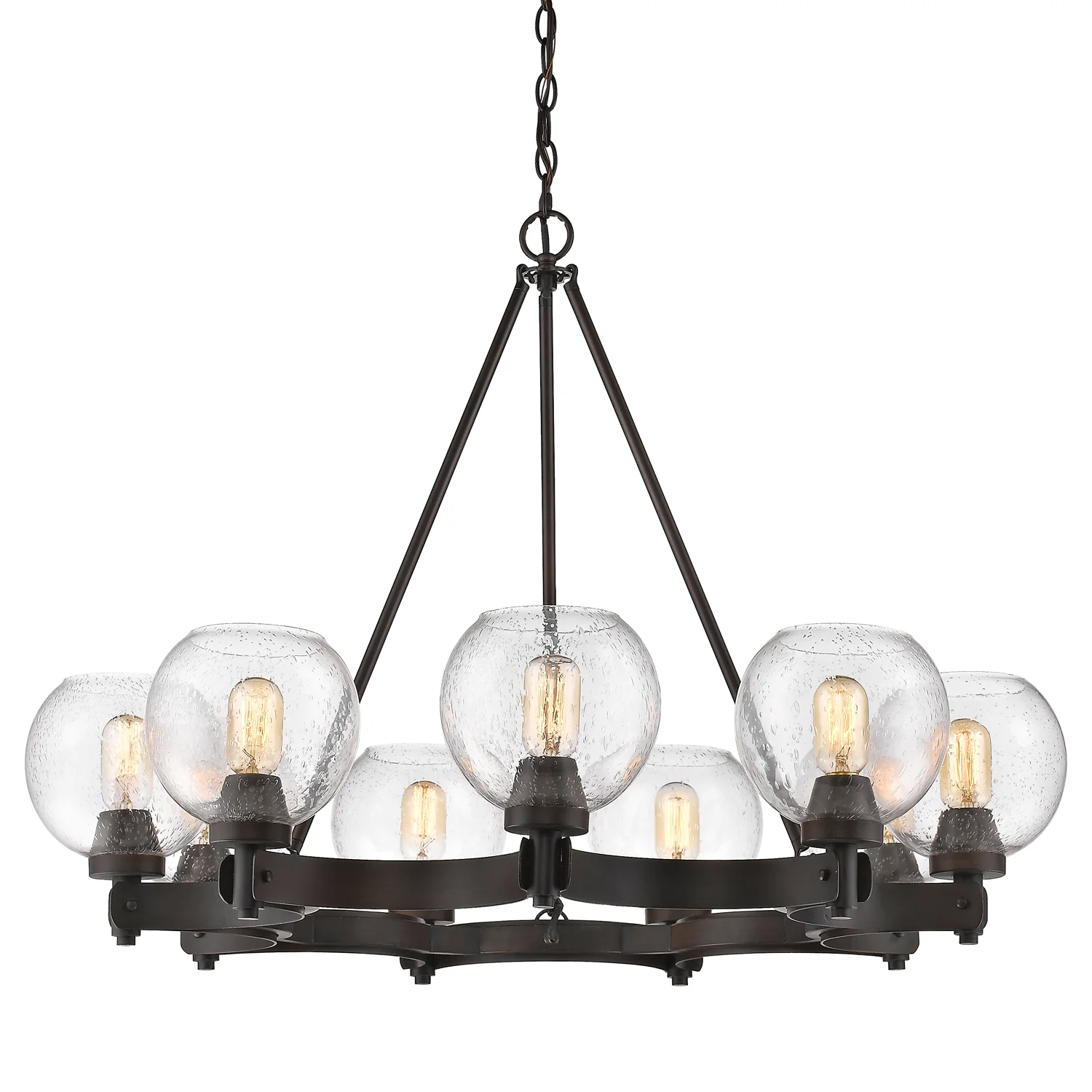 Golden Lighting Galveston 9-light Chandelier in Rubbed Bronze - Image 2