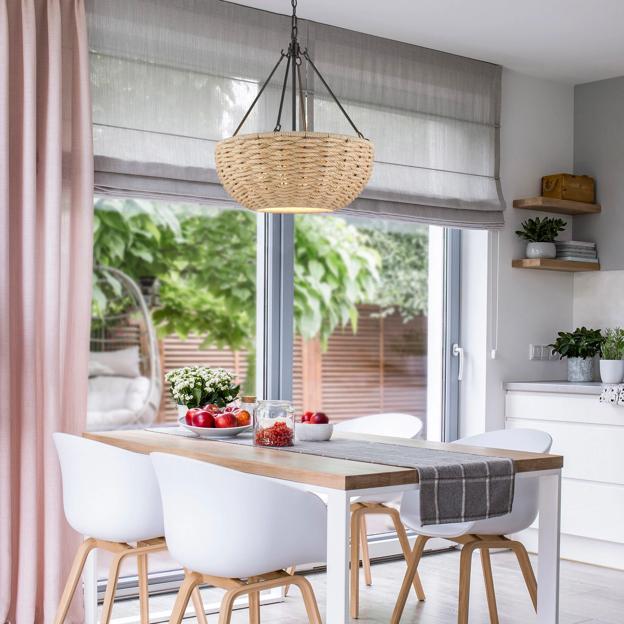 Golden Lighting Hathaway 4-light Pendant in Matte Black - Image 2