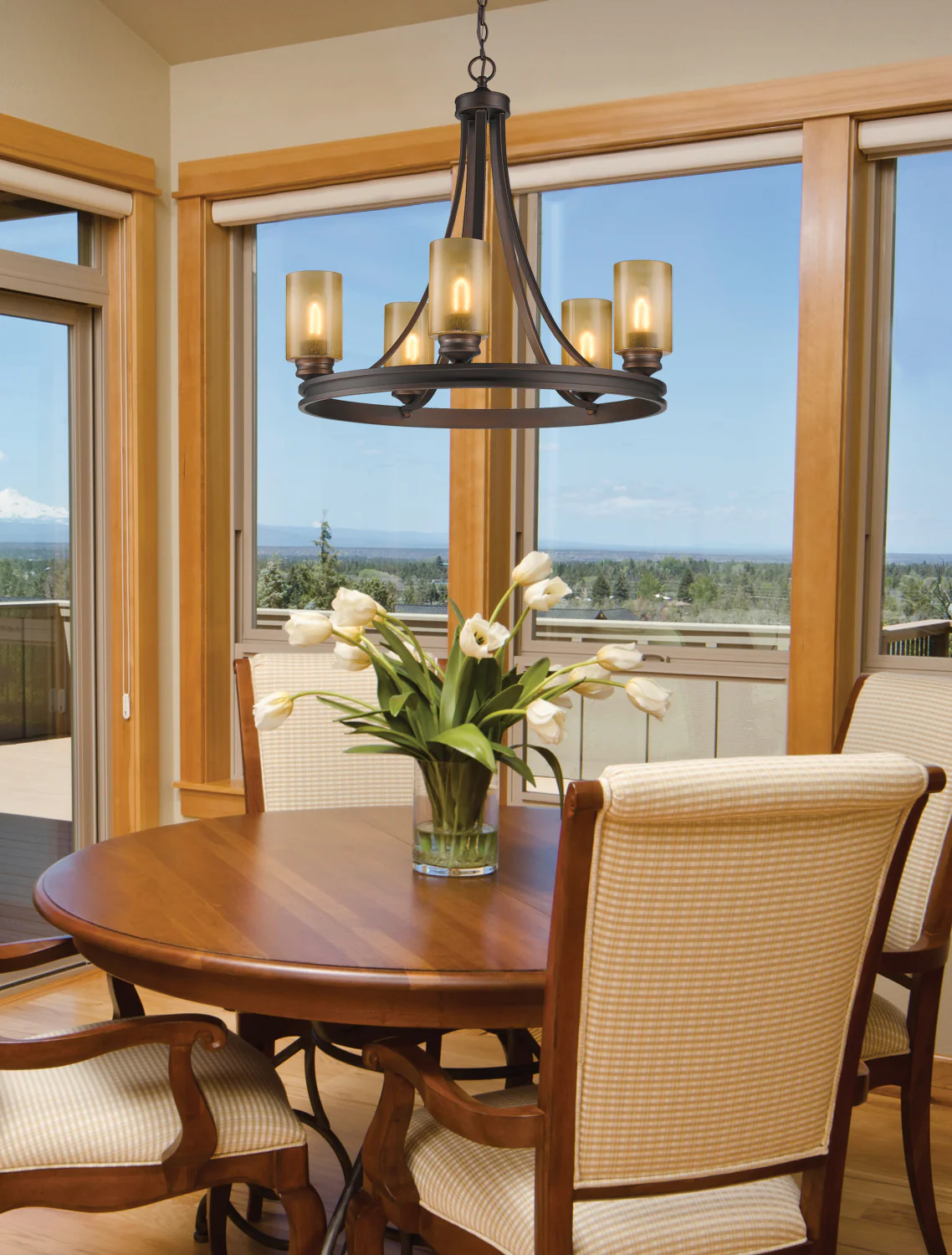 Golden Lighting Hidalgo 5-light Chandelier in Sovereign Bronze - Image 2