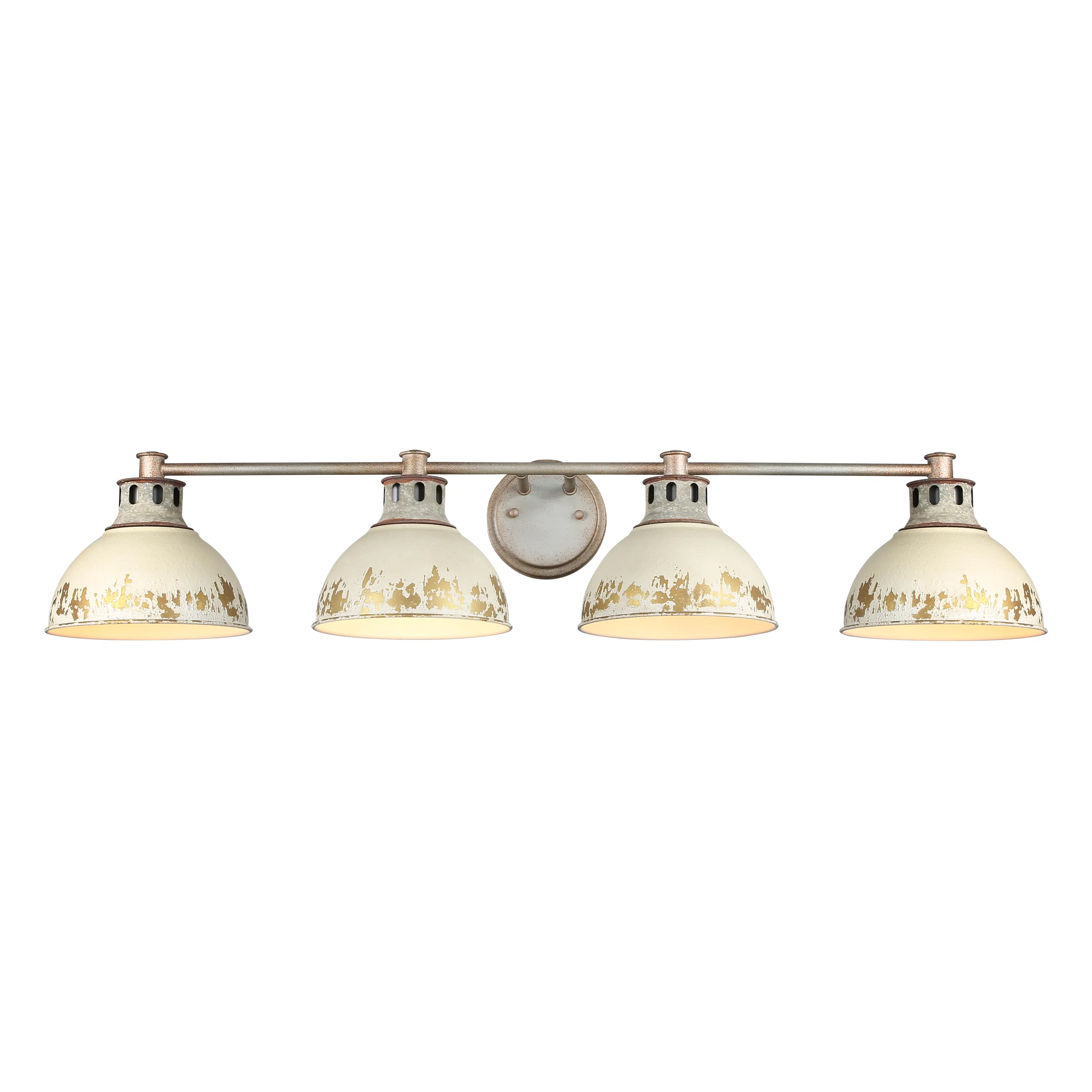Golden Lighting Kinsley 4-light Vanity in Antique Ivory shade - Image 2