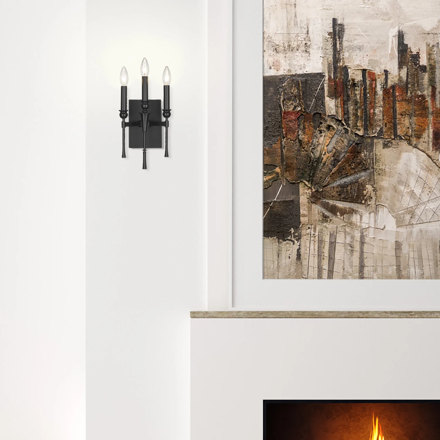 Golden Lighting Landon 3-light Wall Sconce in Matte Black - Image 2