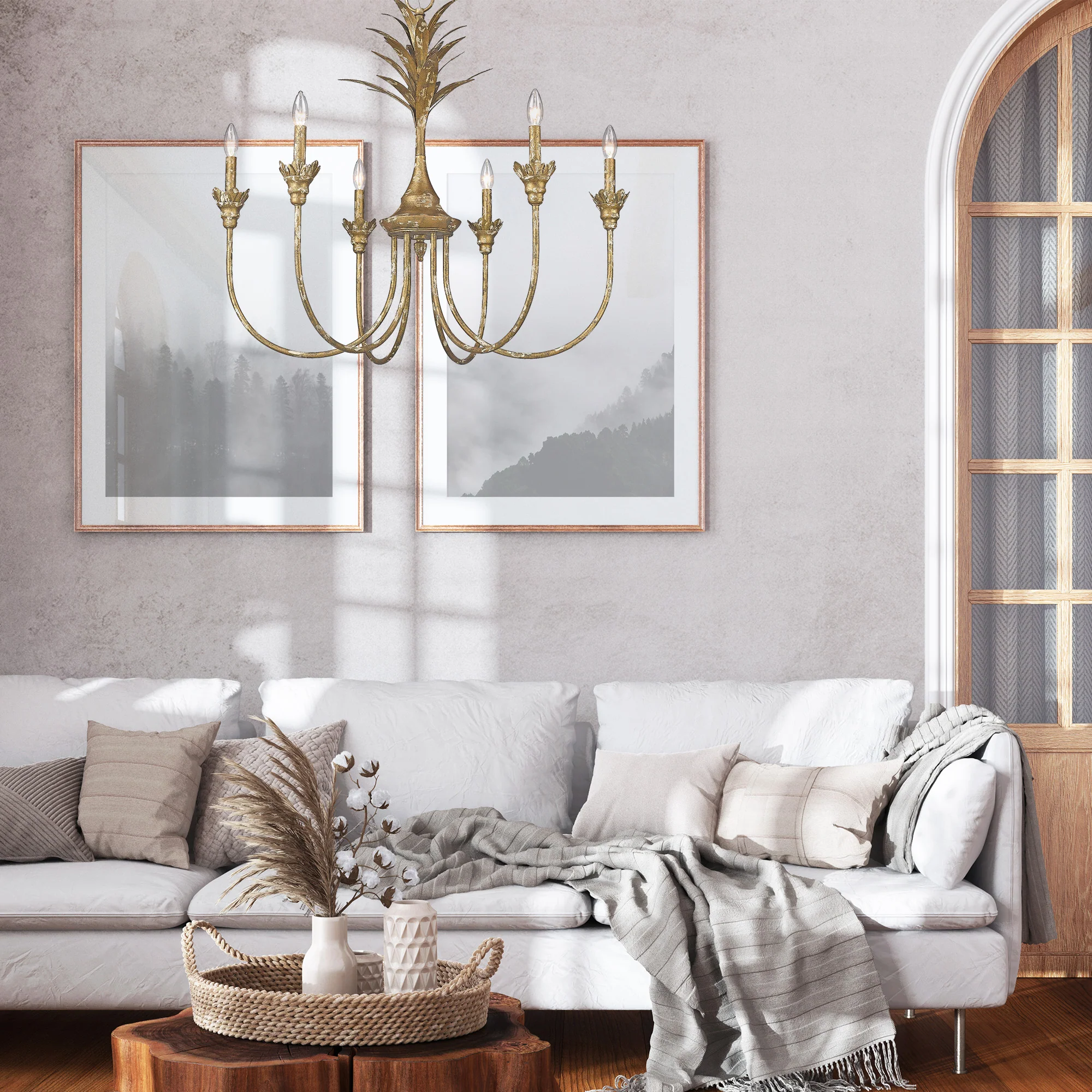 Golden Lighting Lillianne 6-light Chandelier in Heirloom Gold - Image 2
