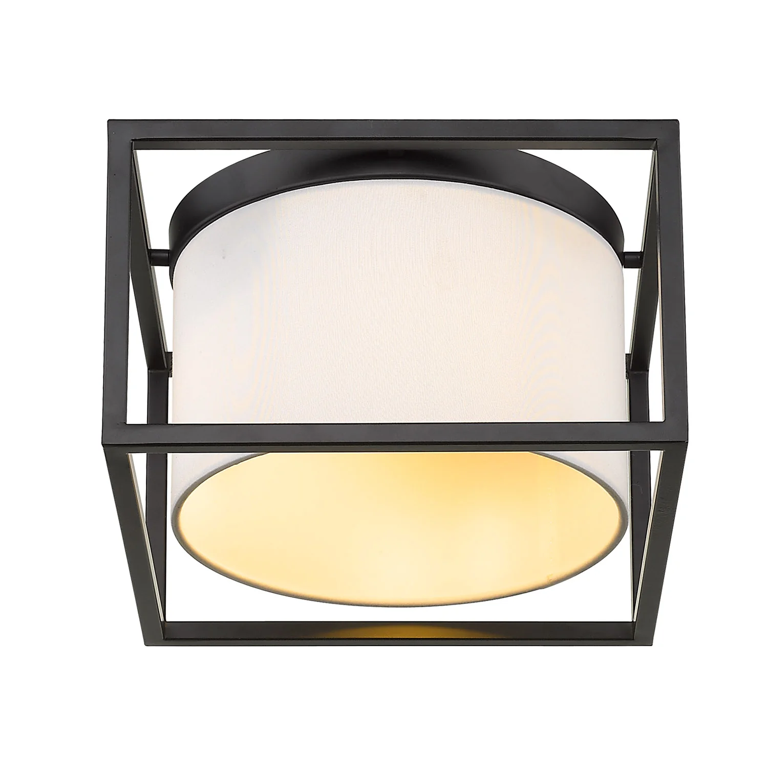 Golden Lighting Manhattan 2-light Flush Mount in Matte Black - Image 2