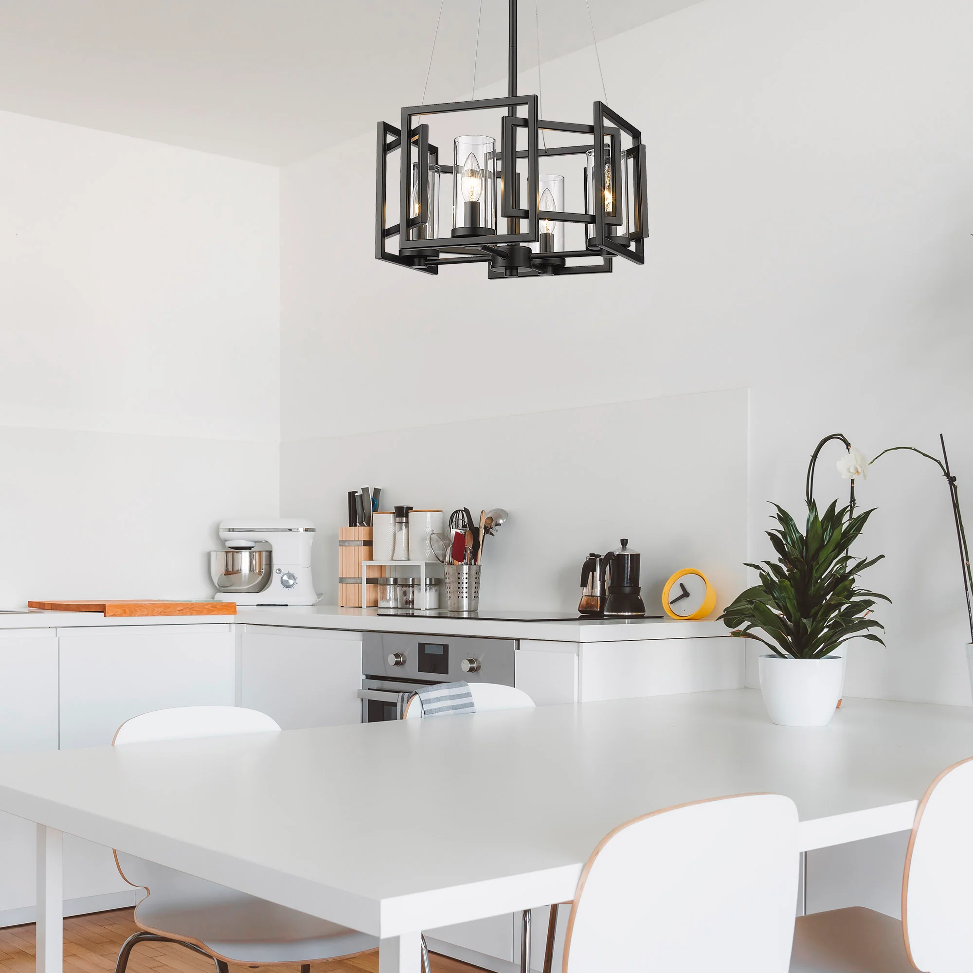 Golden Lighting Marco 4-light Pendant in Matte Black - Image 2