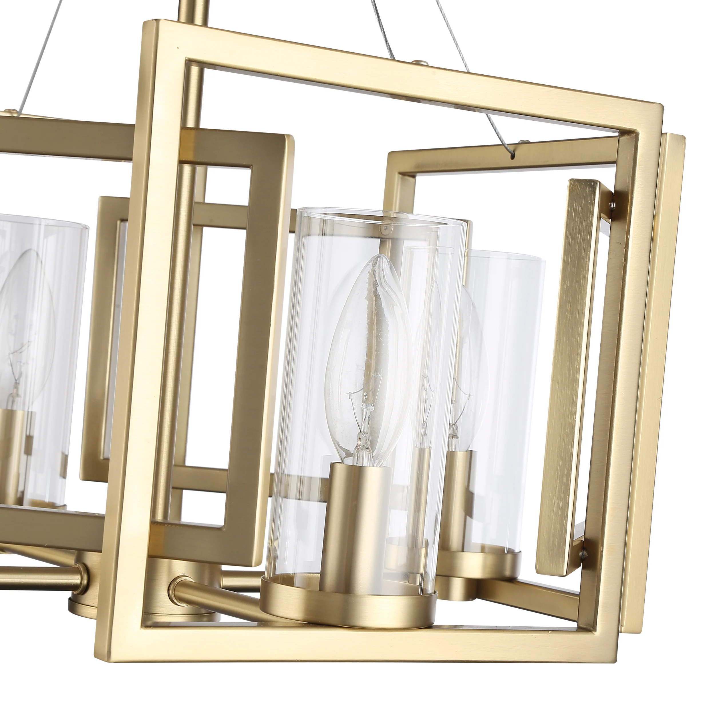 Golden Lighting Marco 4-light Semi-Flush Mount in Brushed Champagne Brass - Image 2