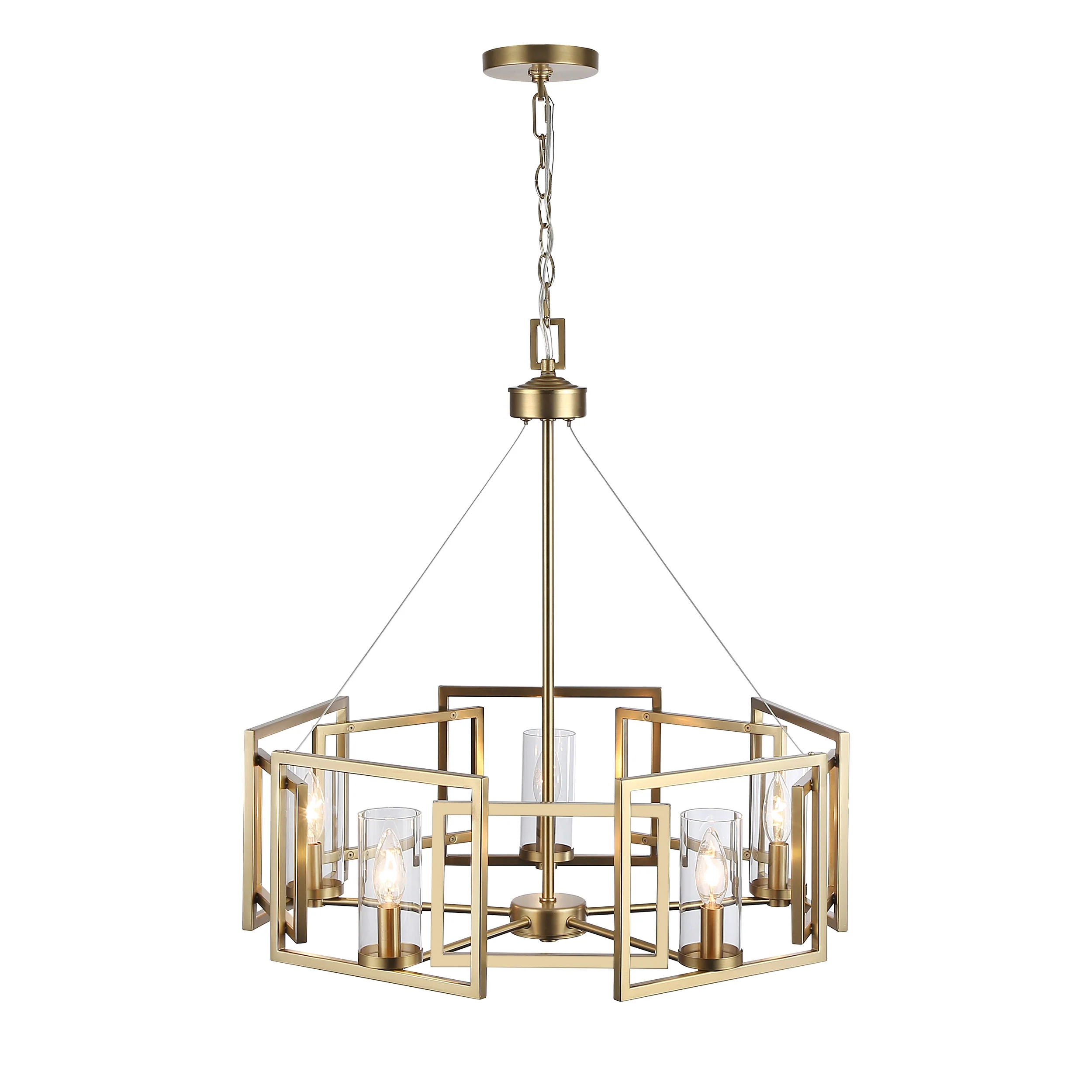 Golden Lighting Marco 5-light Chandelier in Brushed Champagne Brass - Image 2