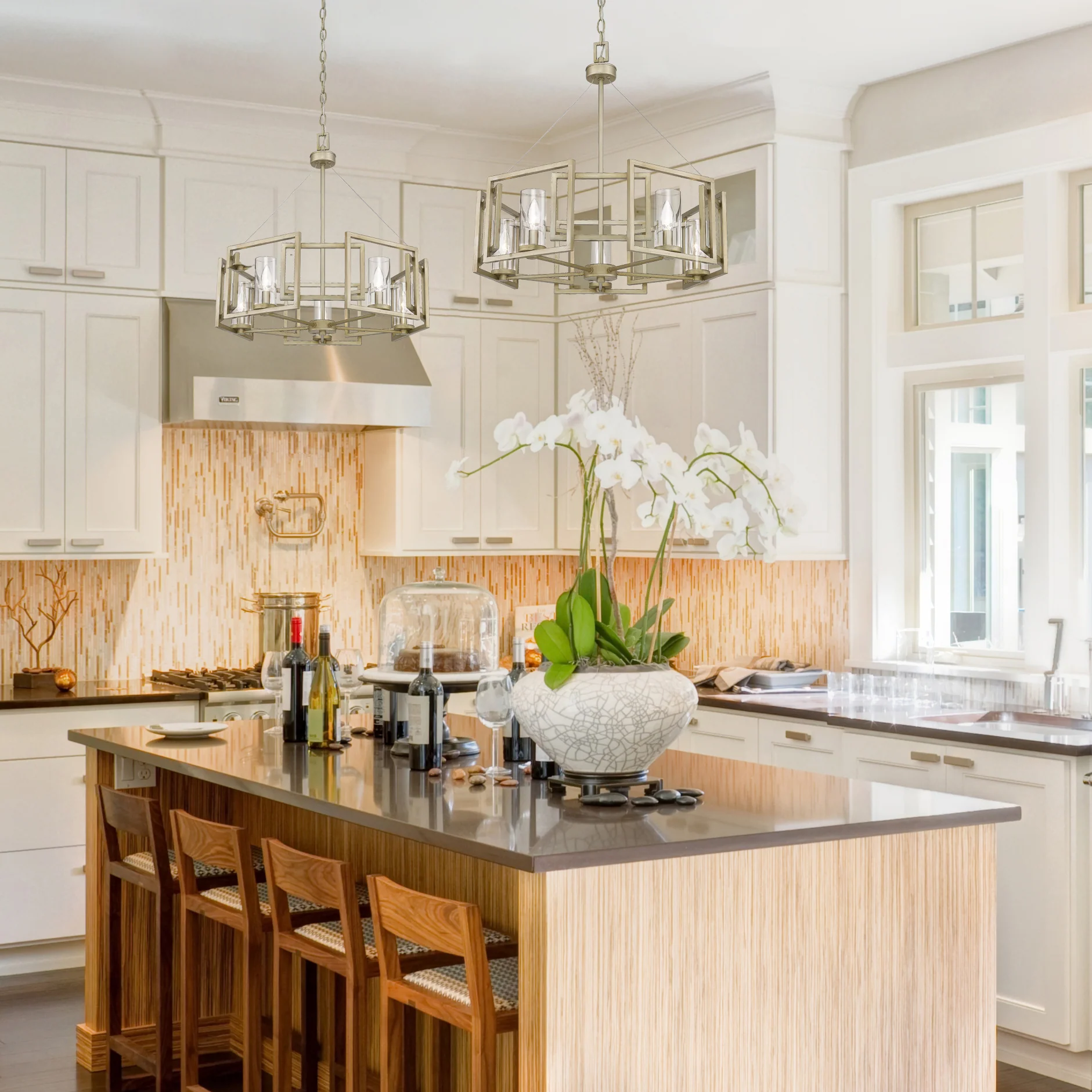 Golden Lighting Marco 5-light Chandelier in White Gold - Image 2