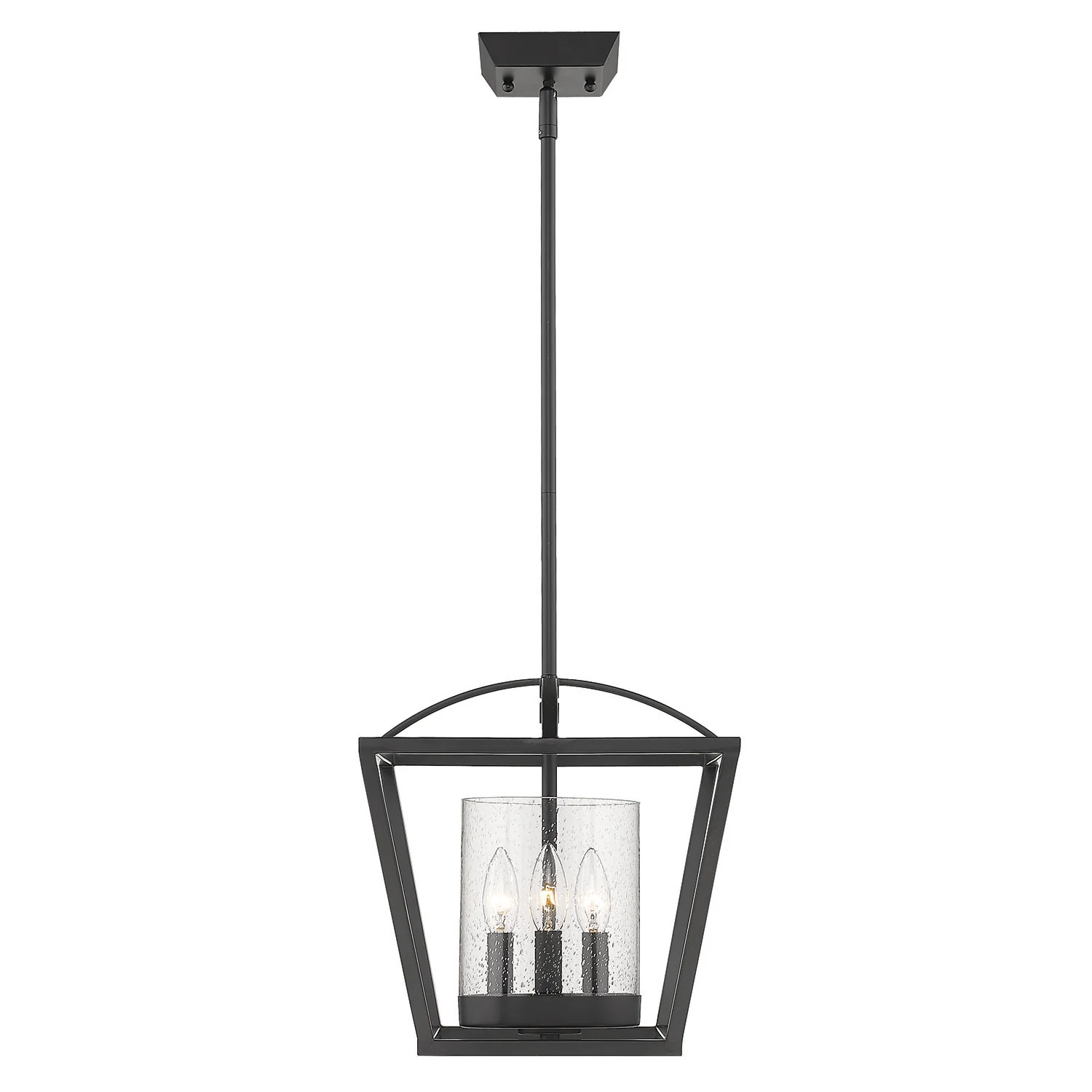 Golden Lighting Mercer 3-light Chandelier in Matte Black - Image 2