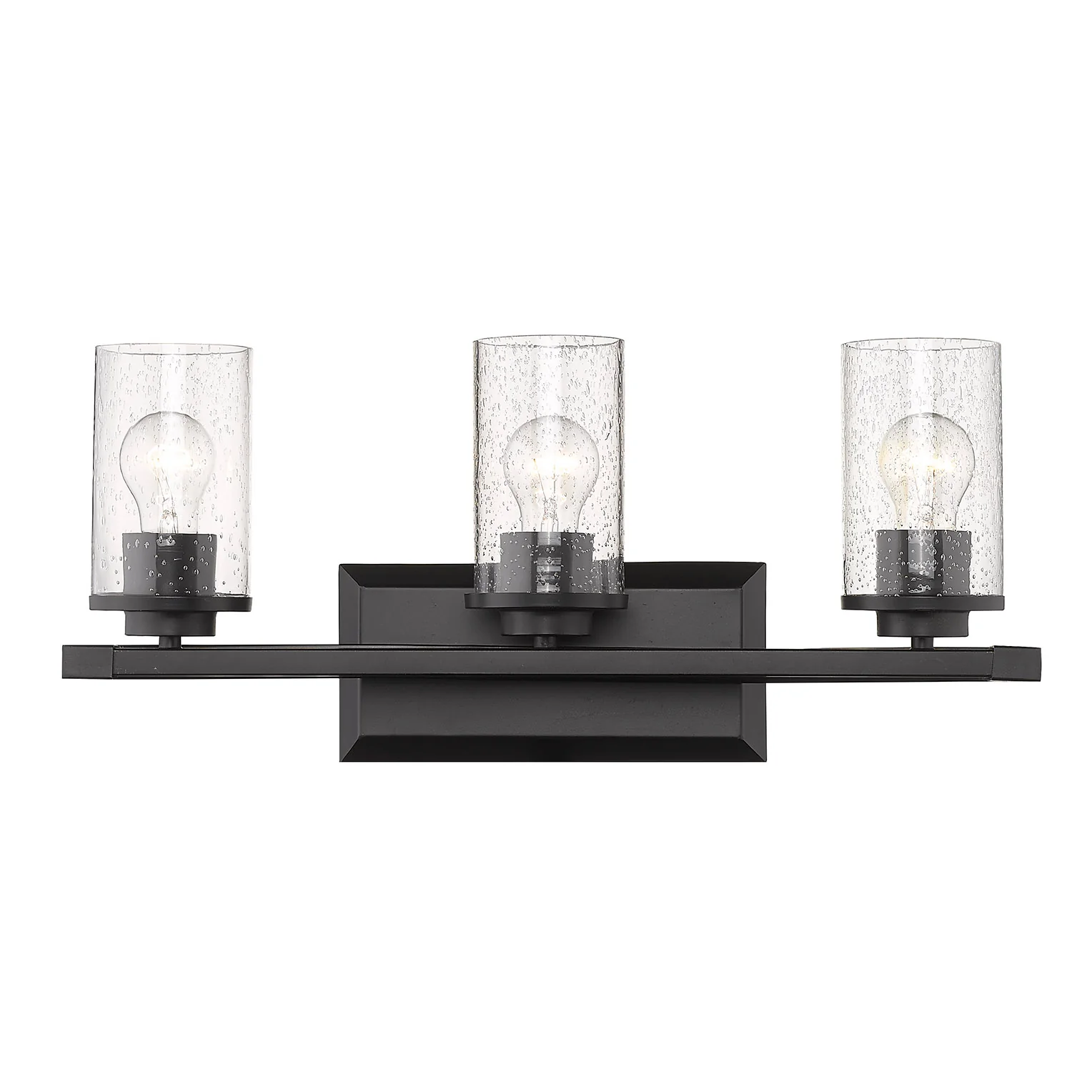 Golden Lighting Mercer 3-light Vanity in Matte Black - Image 2