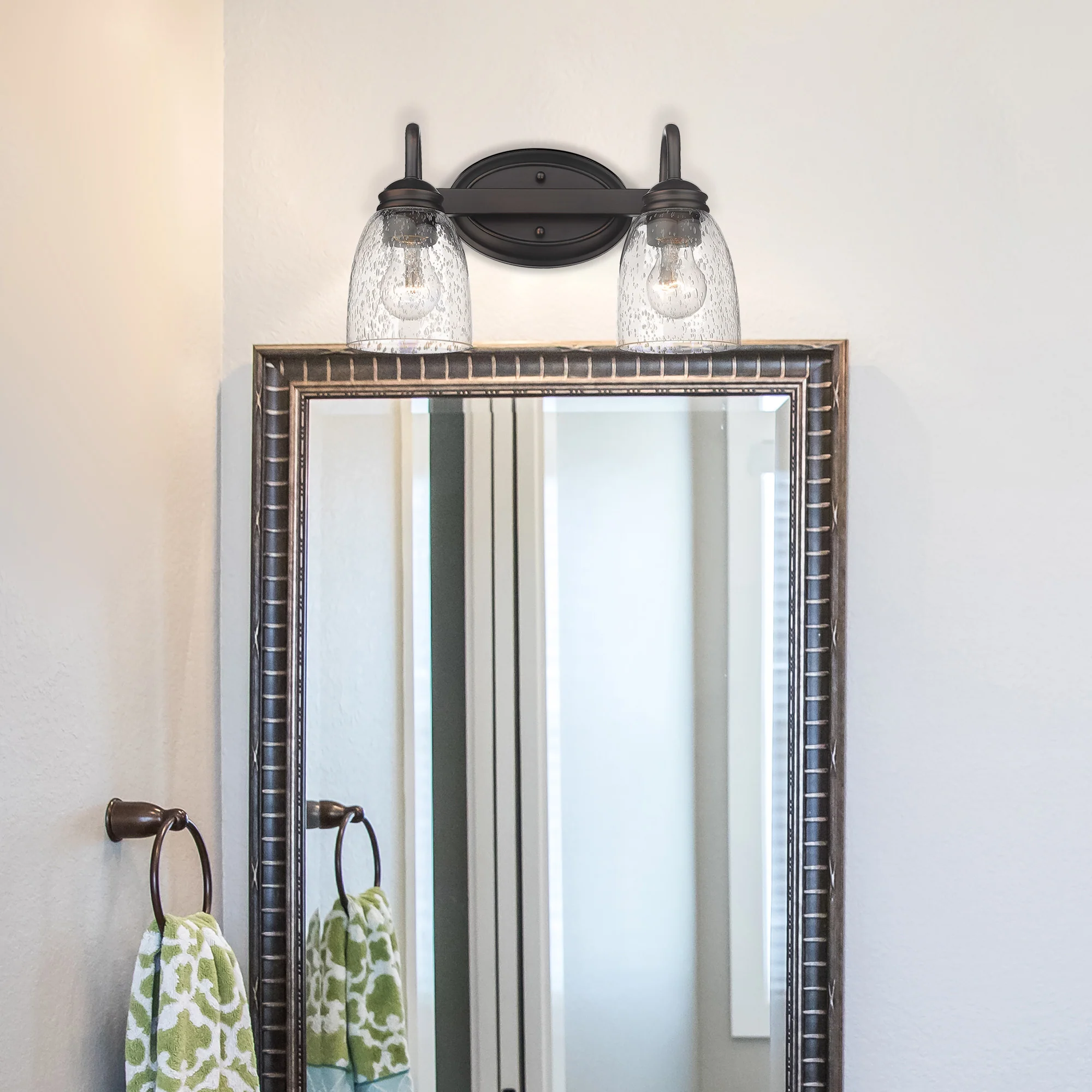 Golden Lighting Parrish 2-light Vanity in Rubbed Bronze - Image 2