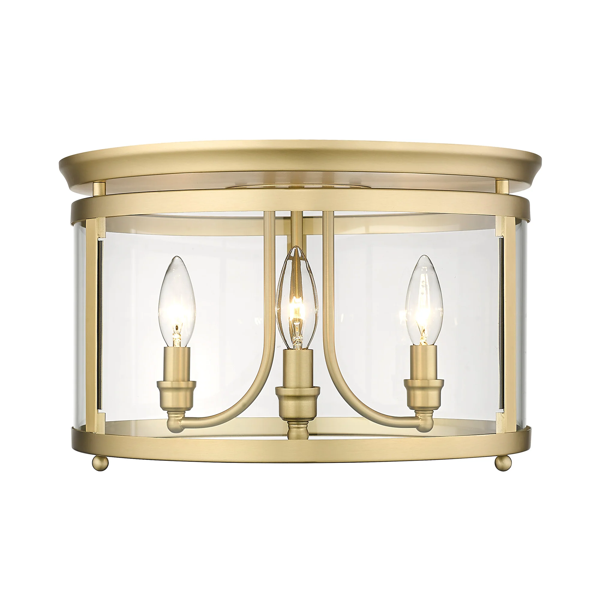 Golden Lighting Payton 3-light Flush Mount in Brushed Champagne Brass - Image 2