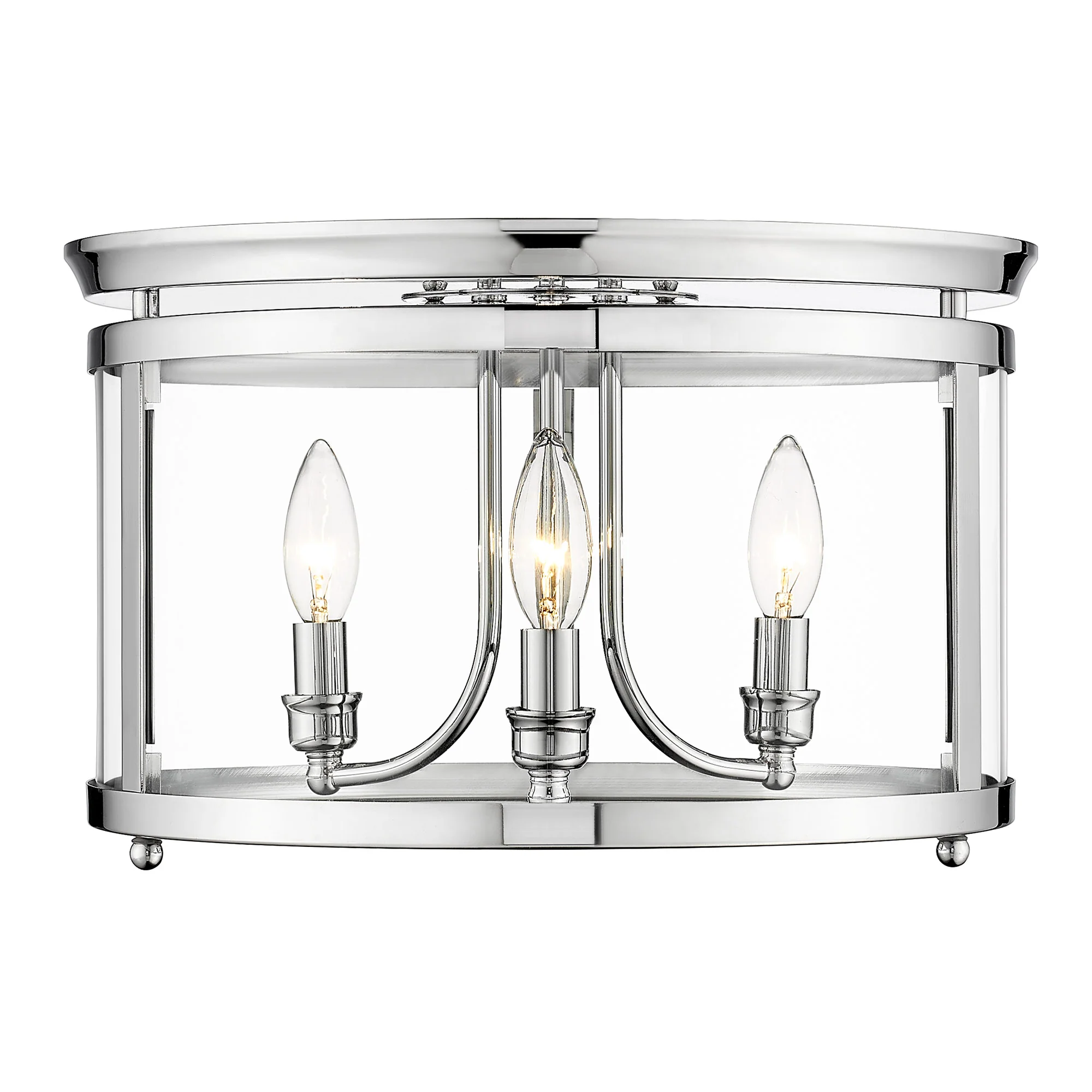 Golden Lighting Payton 3-light Flush Mount in Chrome - Image 2