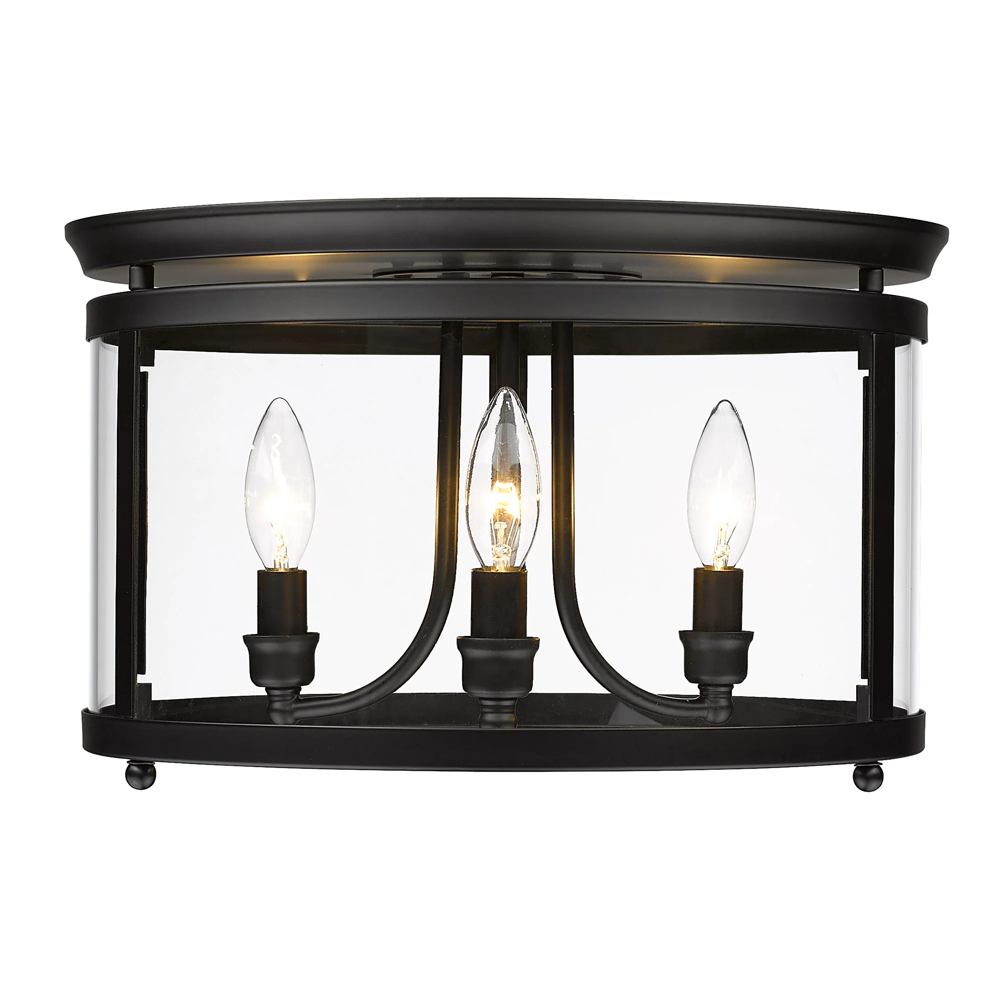 Golden Lighting Payton 3-light Flush Mount in Matte Black - Image 2