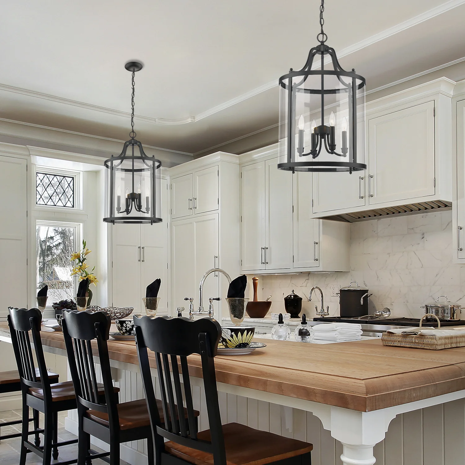 Golden Lighting Payton 4-light Pendant in Matte Black - Image 2