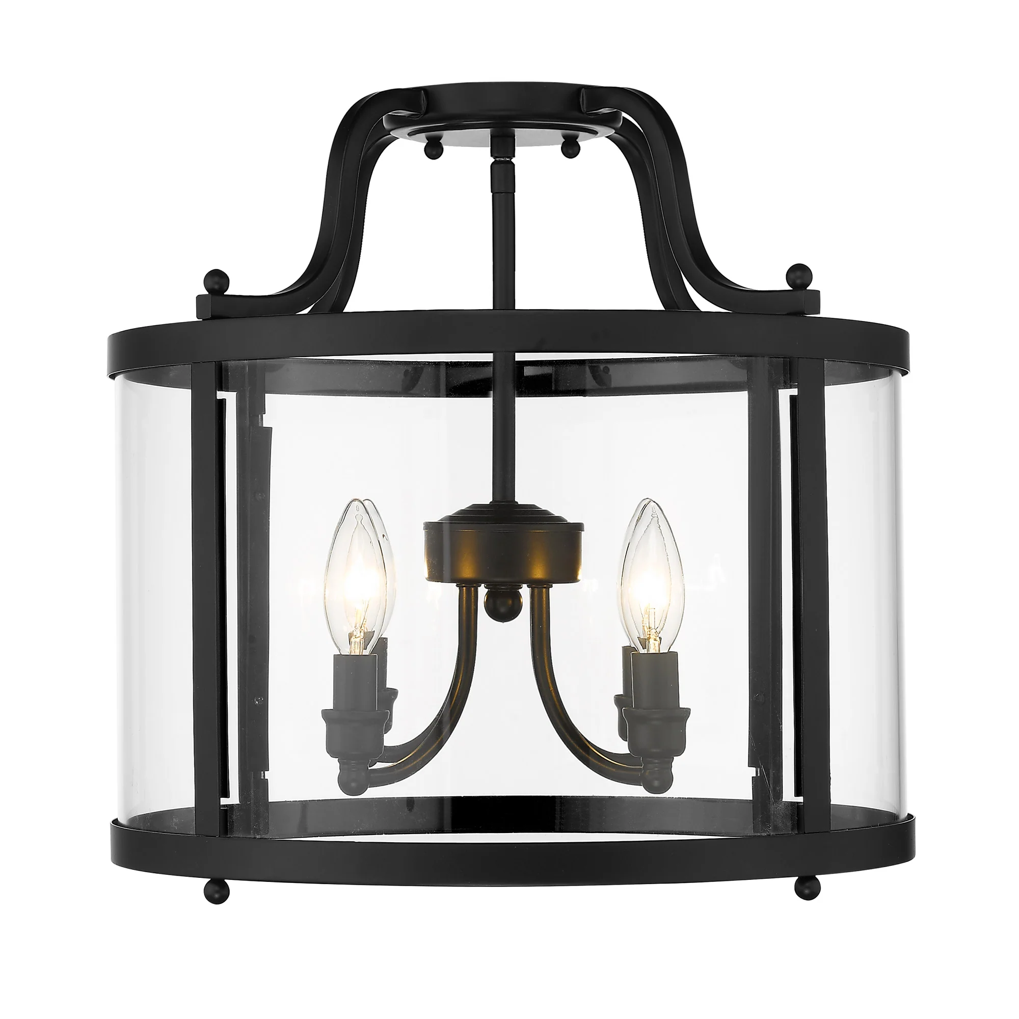 Golden Lighting Payton 4-light Semi-Flush Mount in Matte Black - Image 2