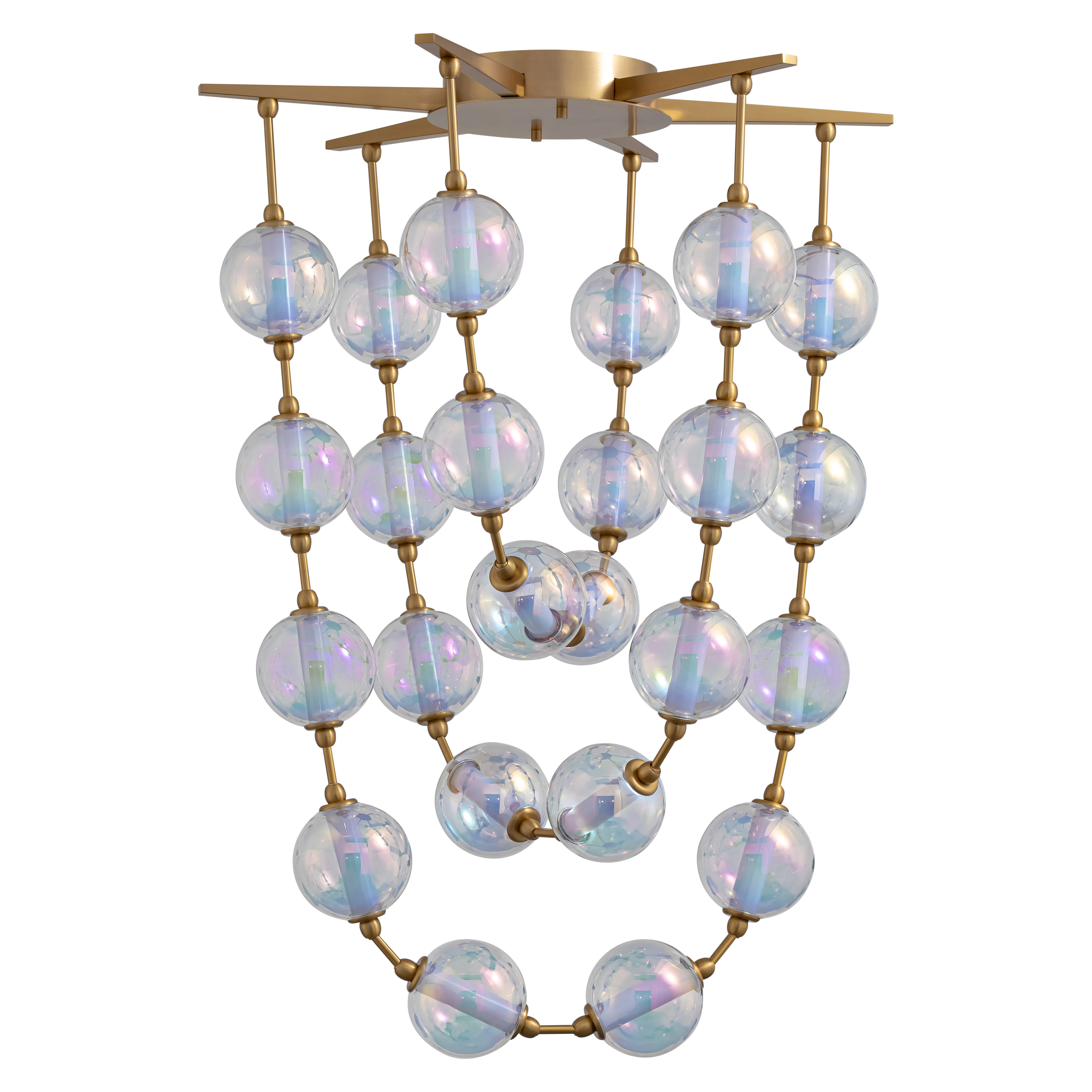 Golden Lighting Pearla Integrated LED 28in Pendant in Brushed Champagne Brass - Image 2