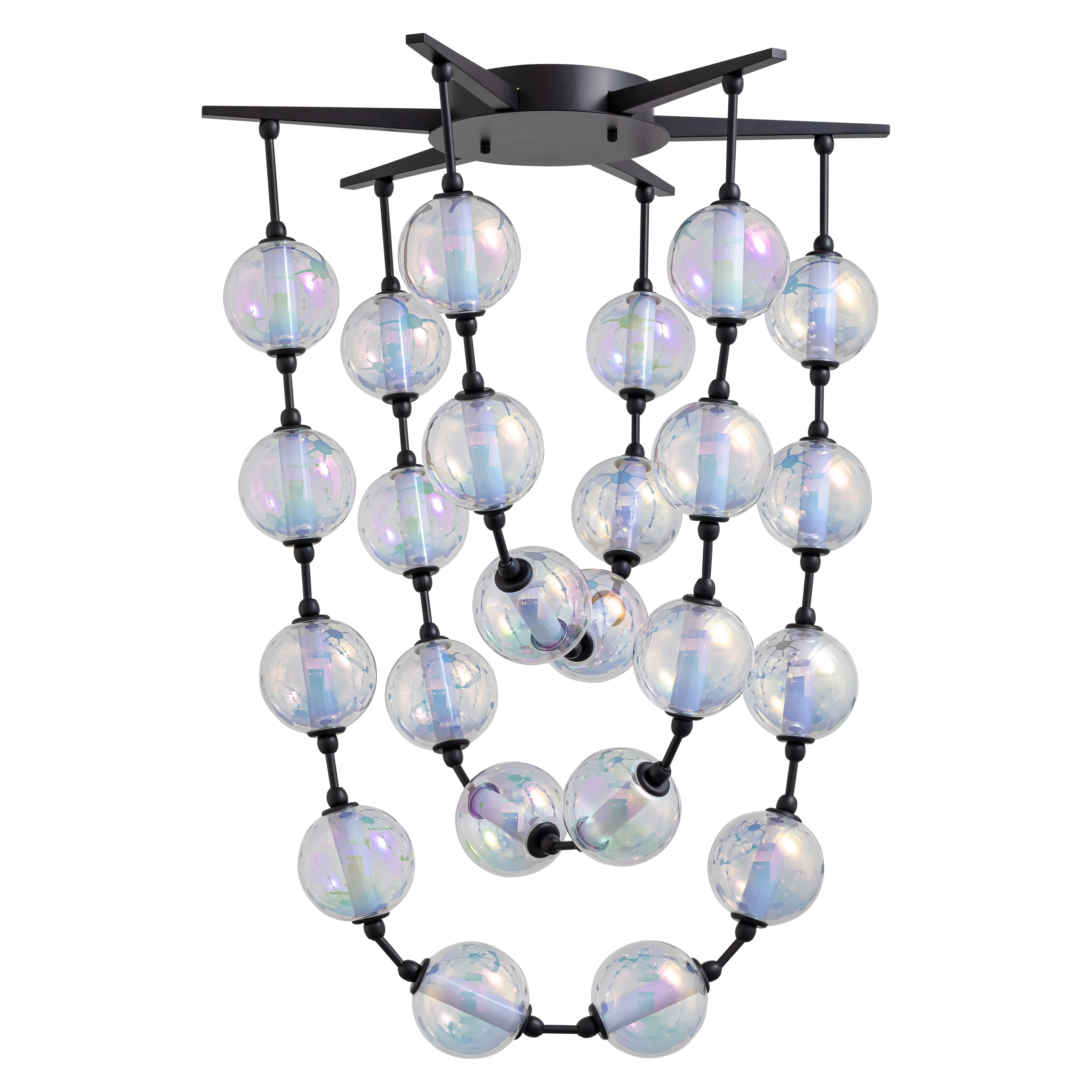 Golden Lighting Pearla Integrated LED 35in Pendant in Matte Black - Image 2