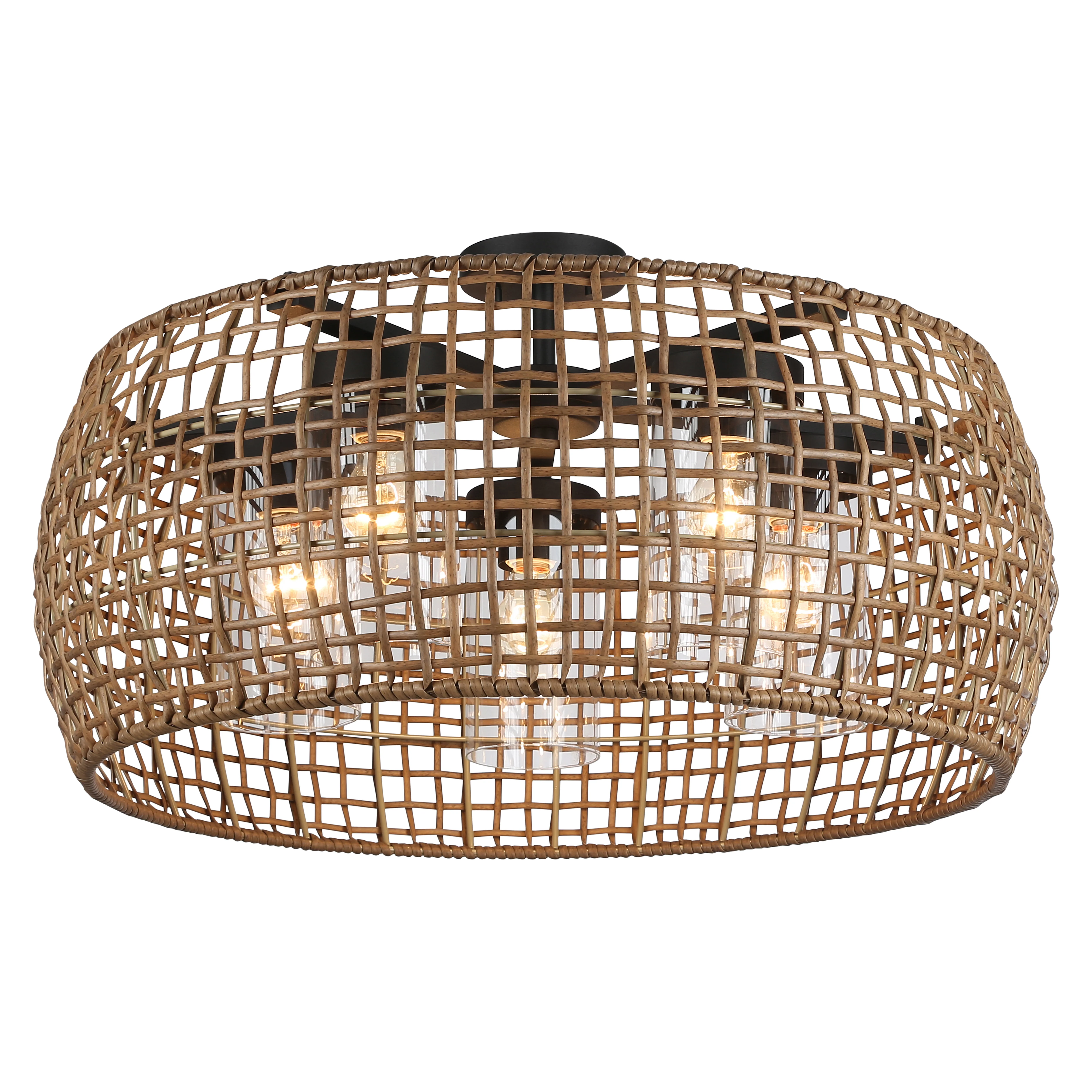 Golden Lighting Piper 5-light Outdoor Ceiling in Natural Black - Image 2