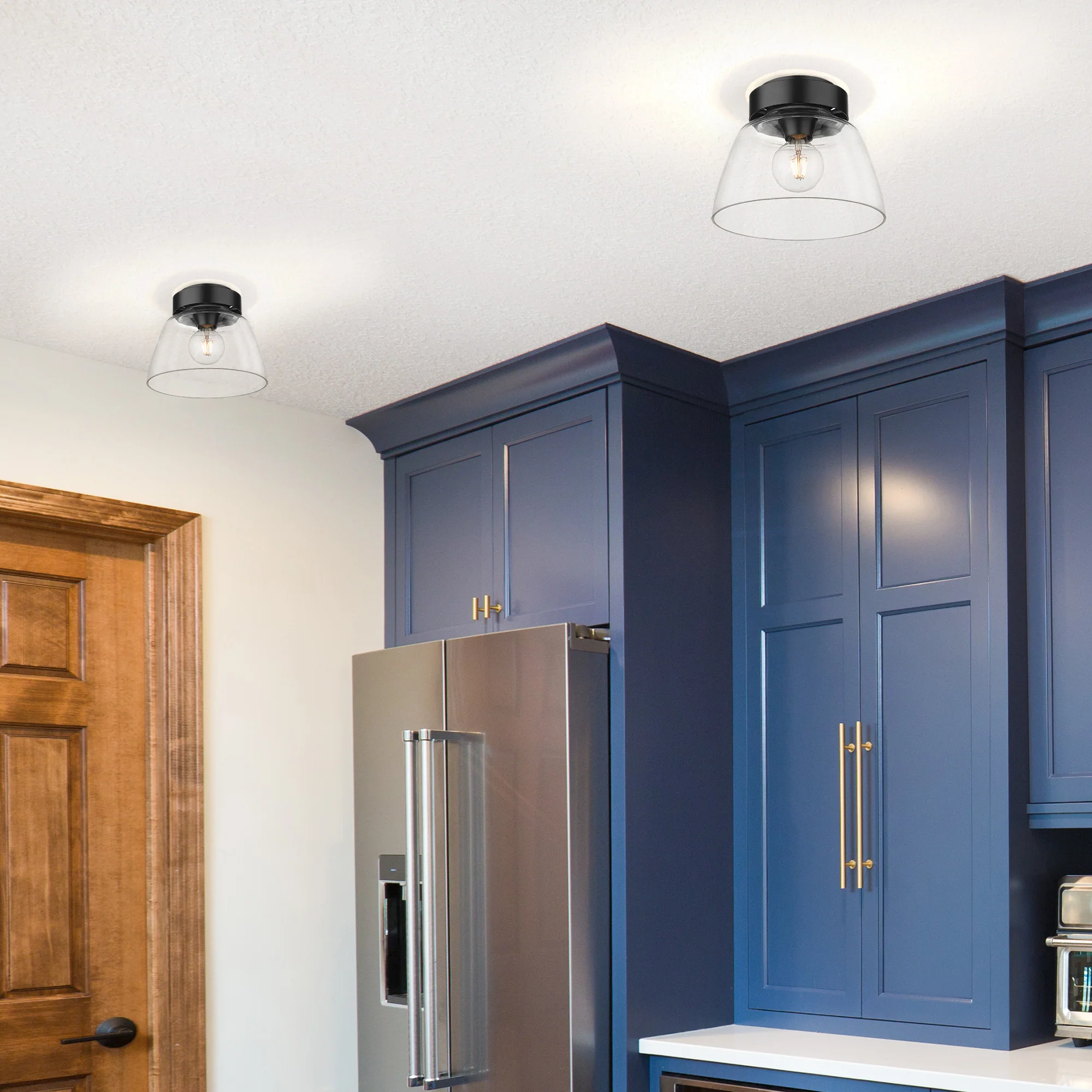 Golden Lighting Remy 1-light Flush Mount in Matte Black - Image 2