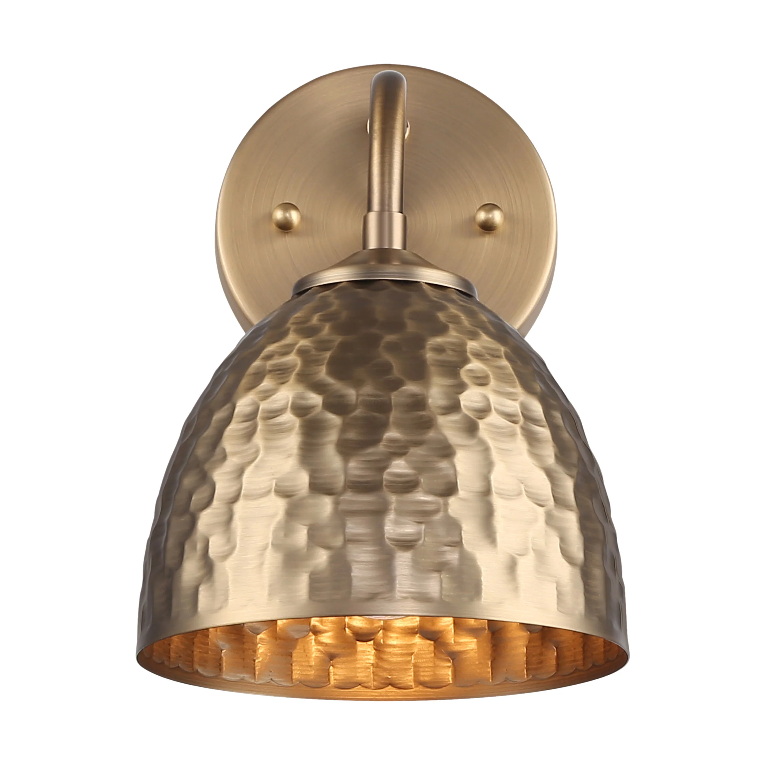 Golden Lighting Shepard 1-light Wall Sconce in Modern Brass and Modern Brass shade - Image 2