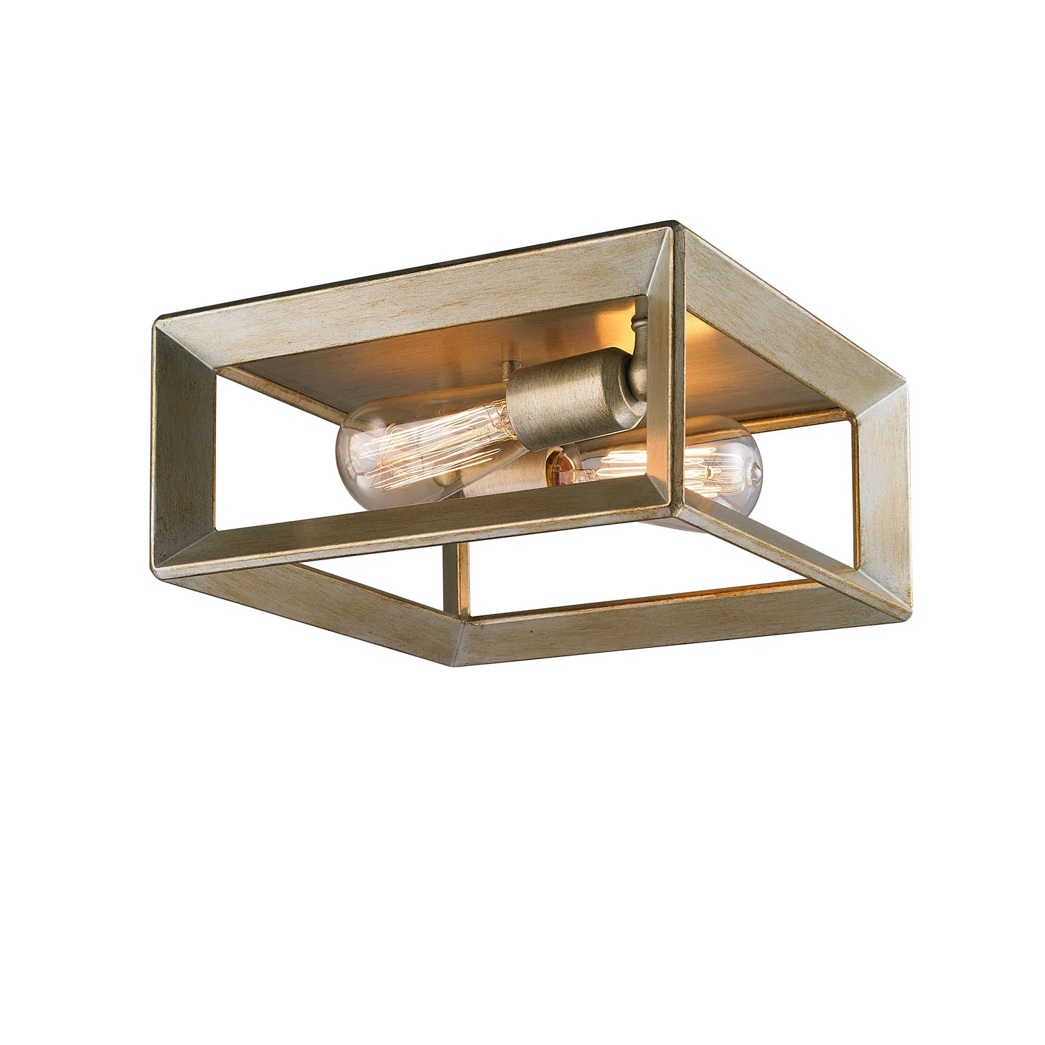 Golden Lighting Smyth 2-light Flush Mount in White Gold - Image 2