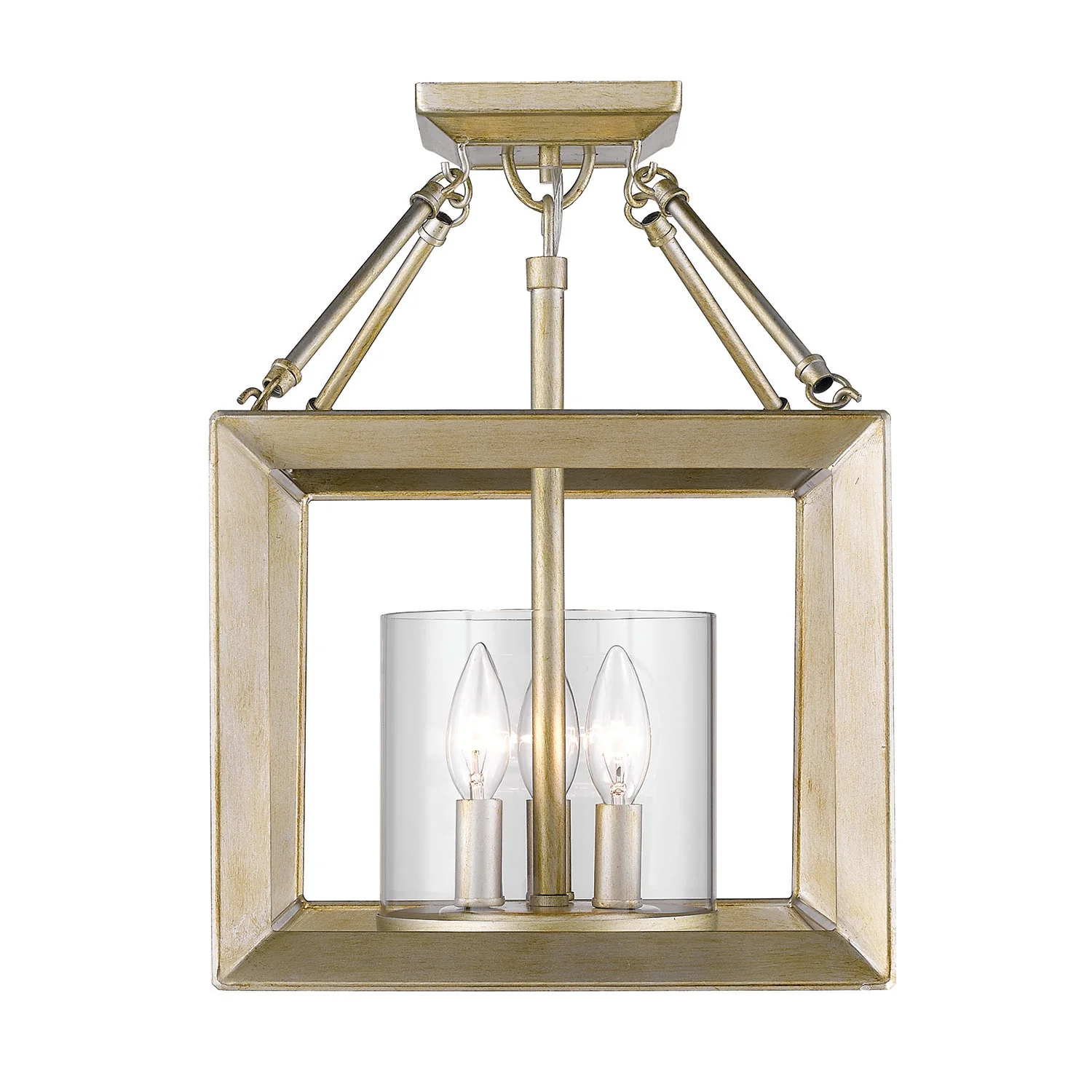 Golden Lighting Smyth 3-light Chandelier in White Gold - Image 2