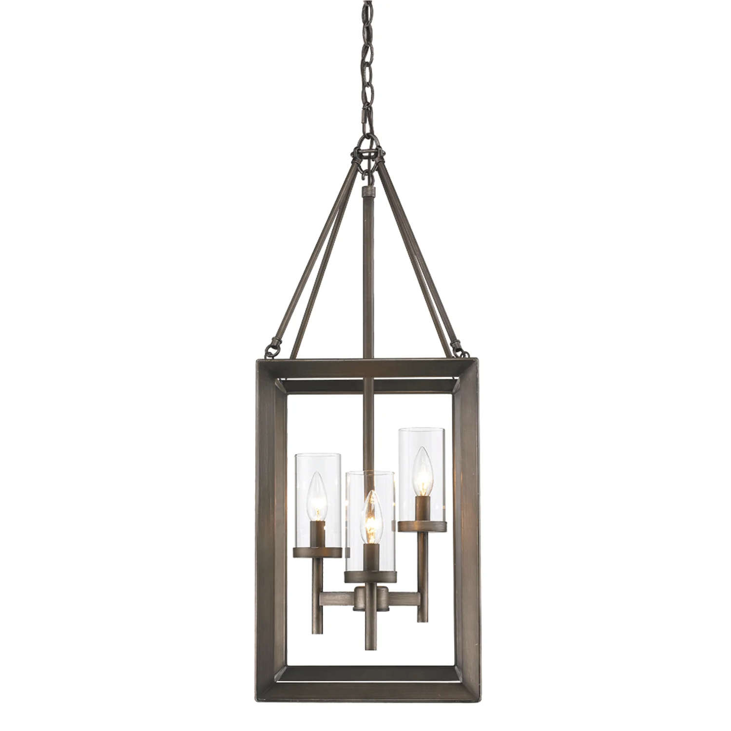Golden Lighting Smyth 3-light Pendant in Gunmetal Bronze - Image 2