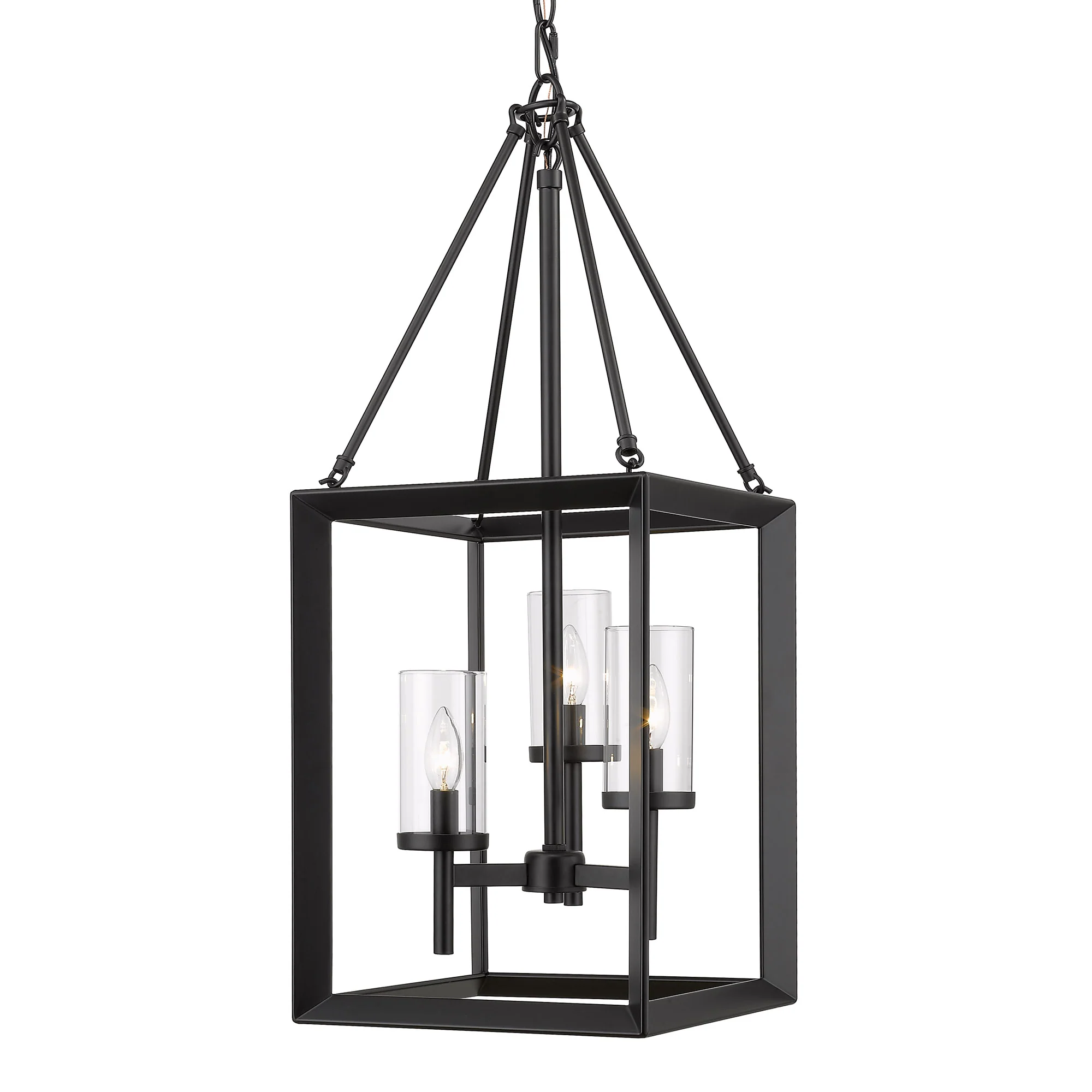 Golden Lighting Smyth 3-light Pendant in Matte Black - Image 2