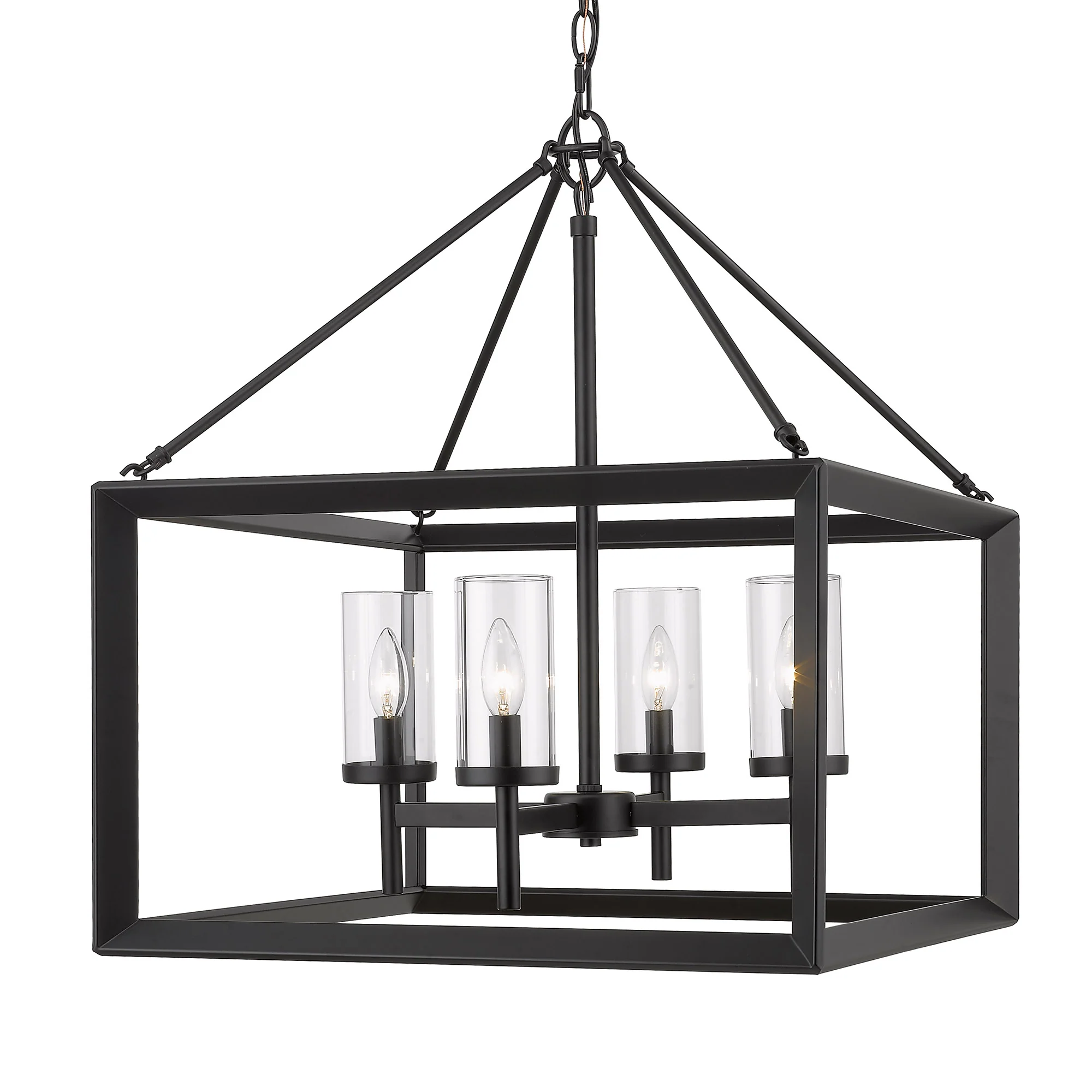 Golden Lighting Smyth 4-light Chandelier in Matte Black - Image 2