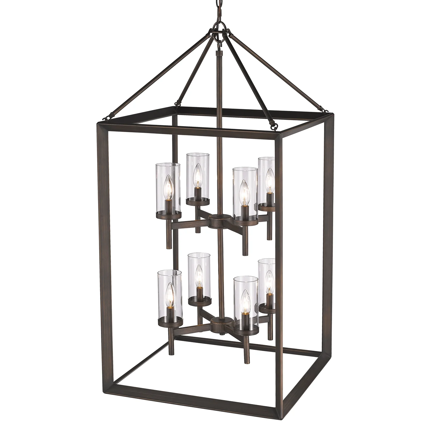 Golden Lighting Smyth 8-light Pendant in Gunmetal Bronze - Image 2