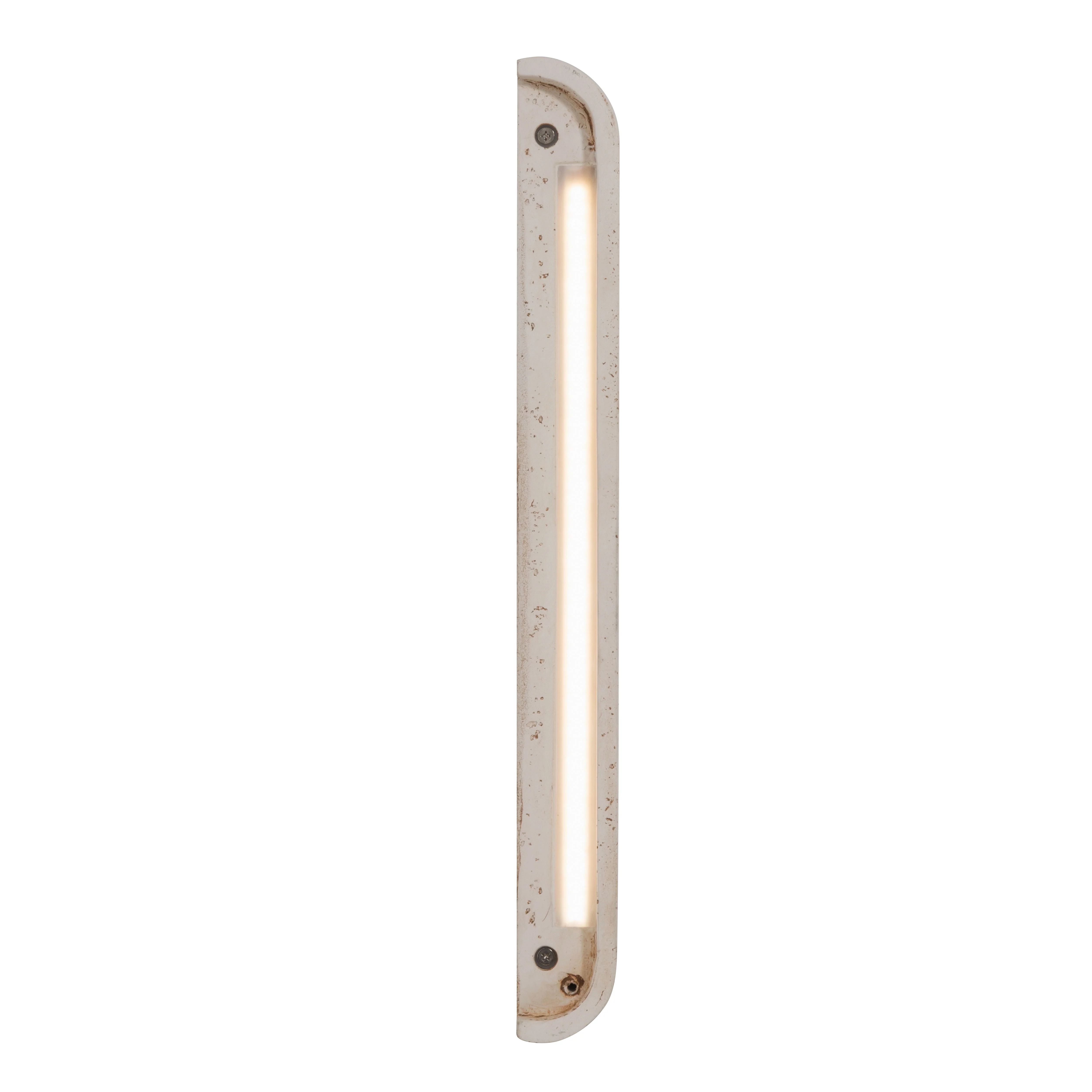 Golden Lighting Stela Integrated LED 16in Outdoor Wall in White Travertine - Image 2