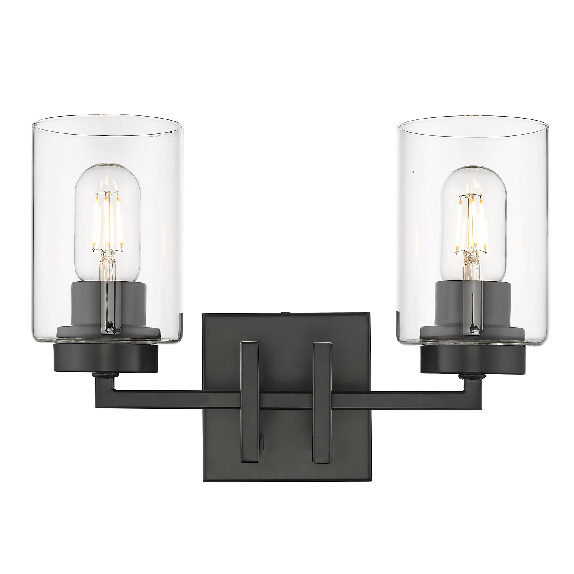 Golden Lighting Tribeca 2-light Vanity in Matte Black - Image 2
