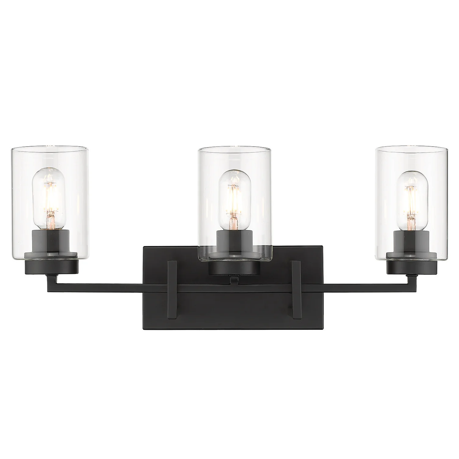 Golden Lighting Tribeca 3-light Vanity in Matte Black - Image 2
