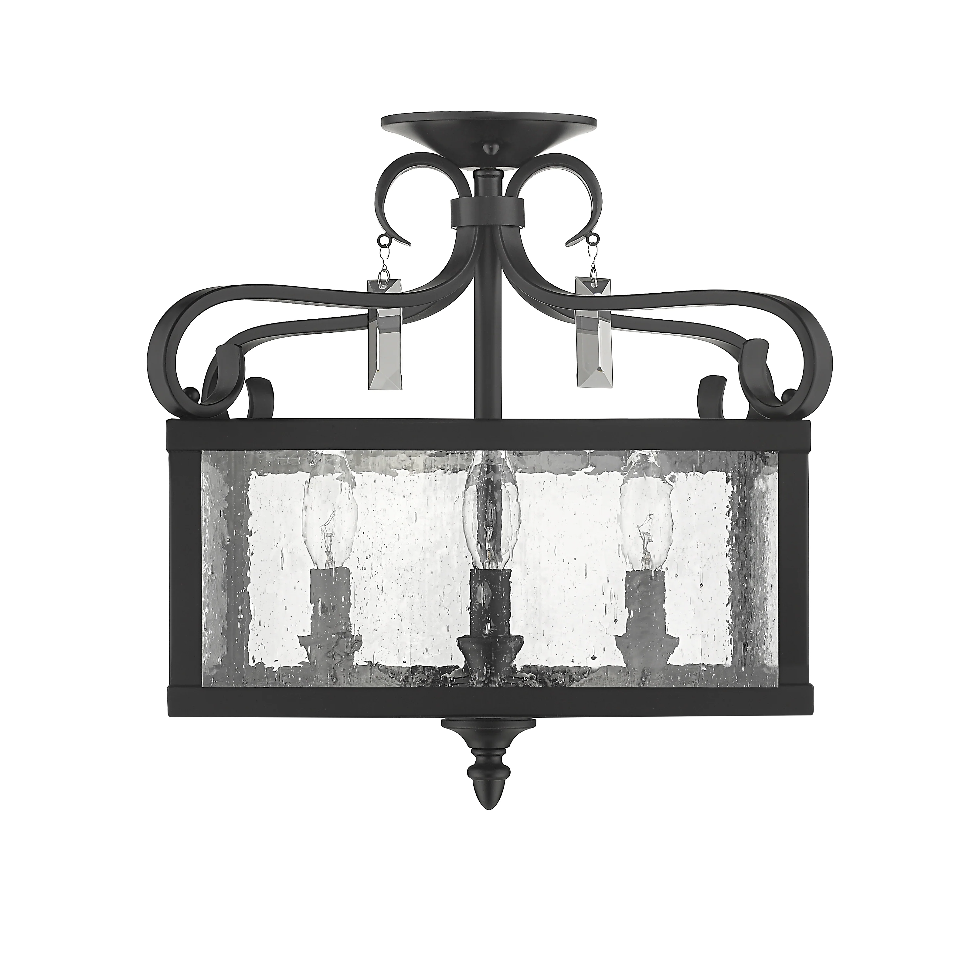 Golden Lighting Valencia 4-light Semi-Flush Mount in Matte Black - Image 2