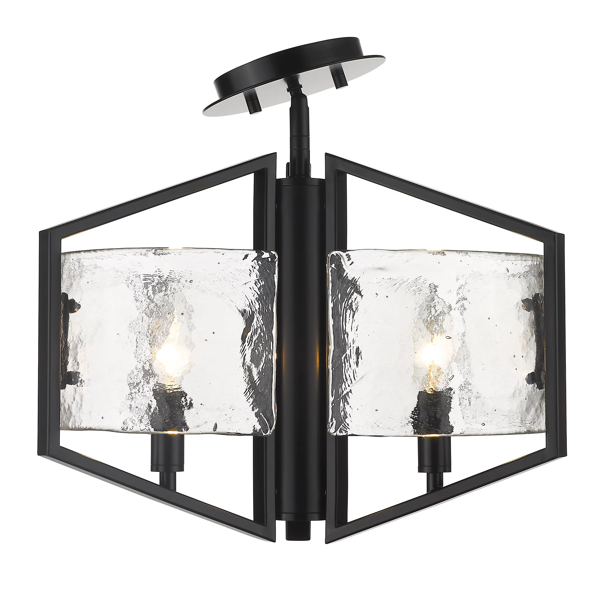 Golden Lighting Varsha 3-light Semi-Flush Mount in Matte Black - Image 2