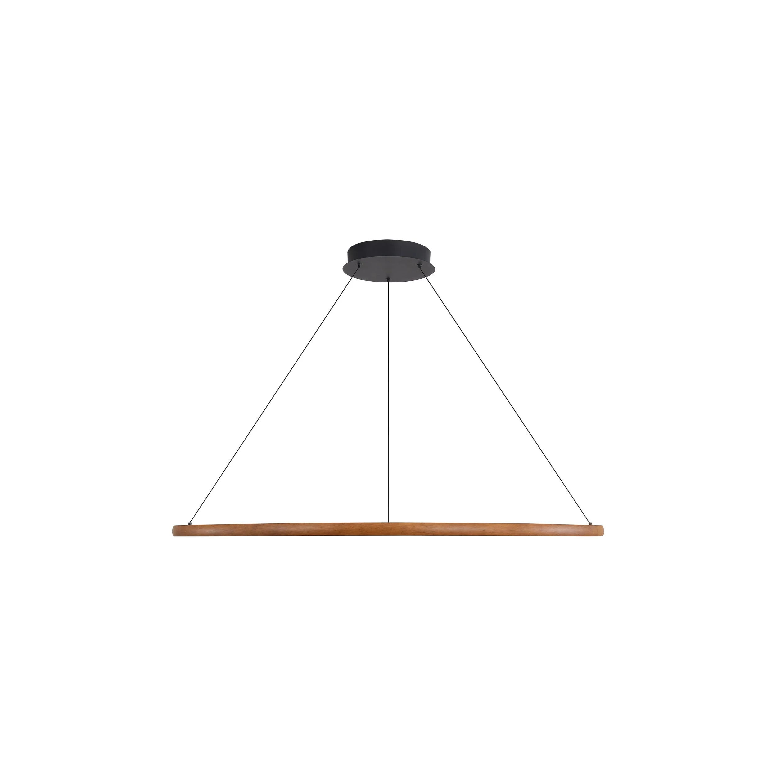 Golden Lighting Veritas Integrated LED 35in Chandelier in Walnut - Image 2
