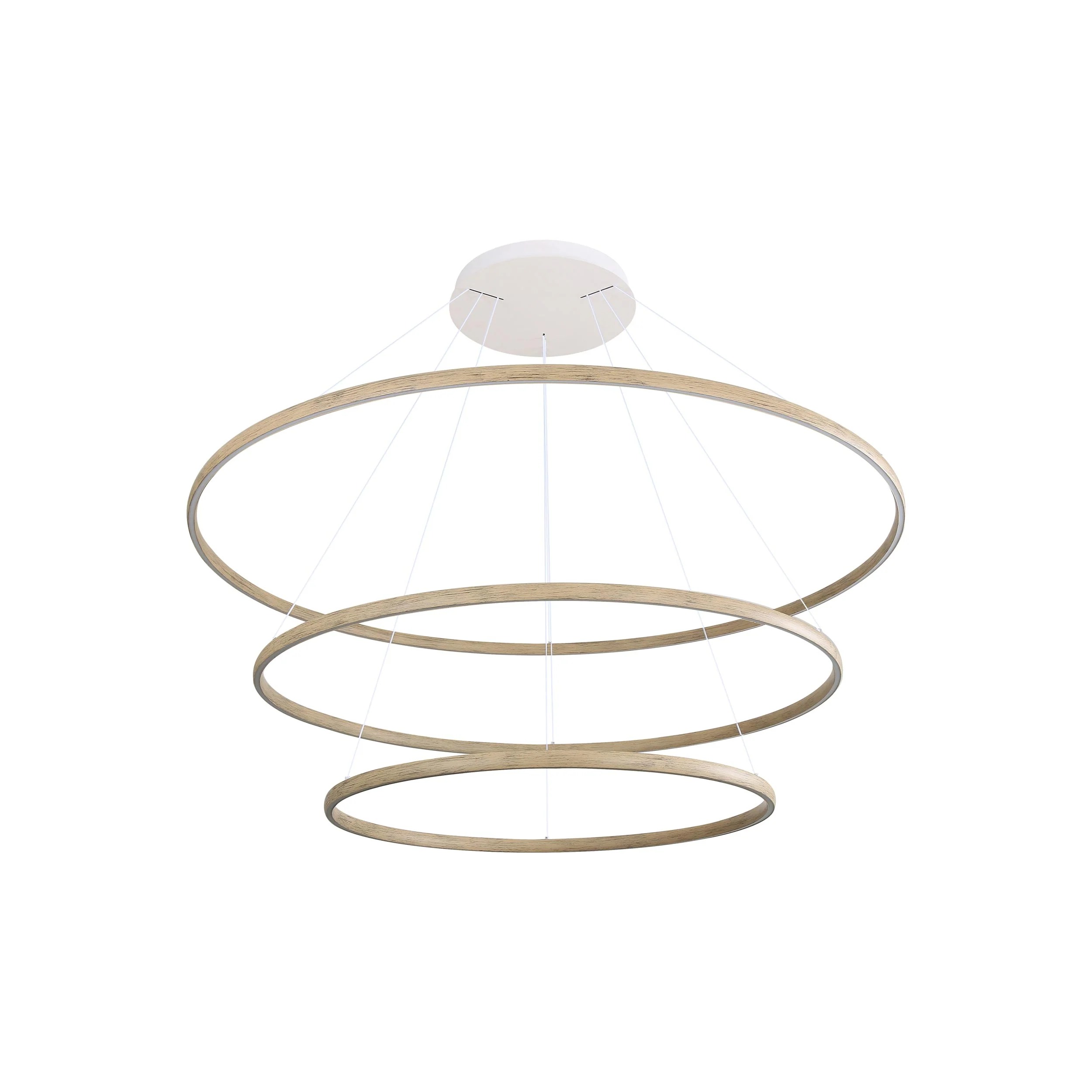 Golden Lighting Veritas Integrated LED 59in 3-tier Chandelier in Driftwood - Image 2