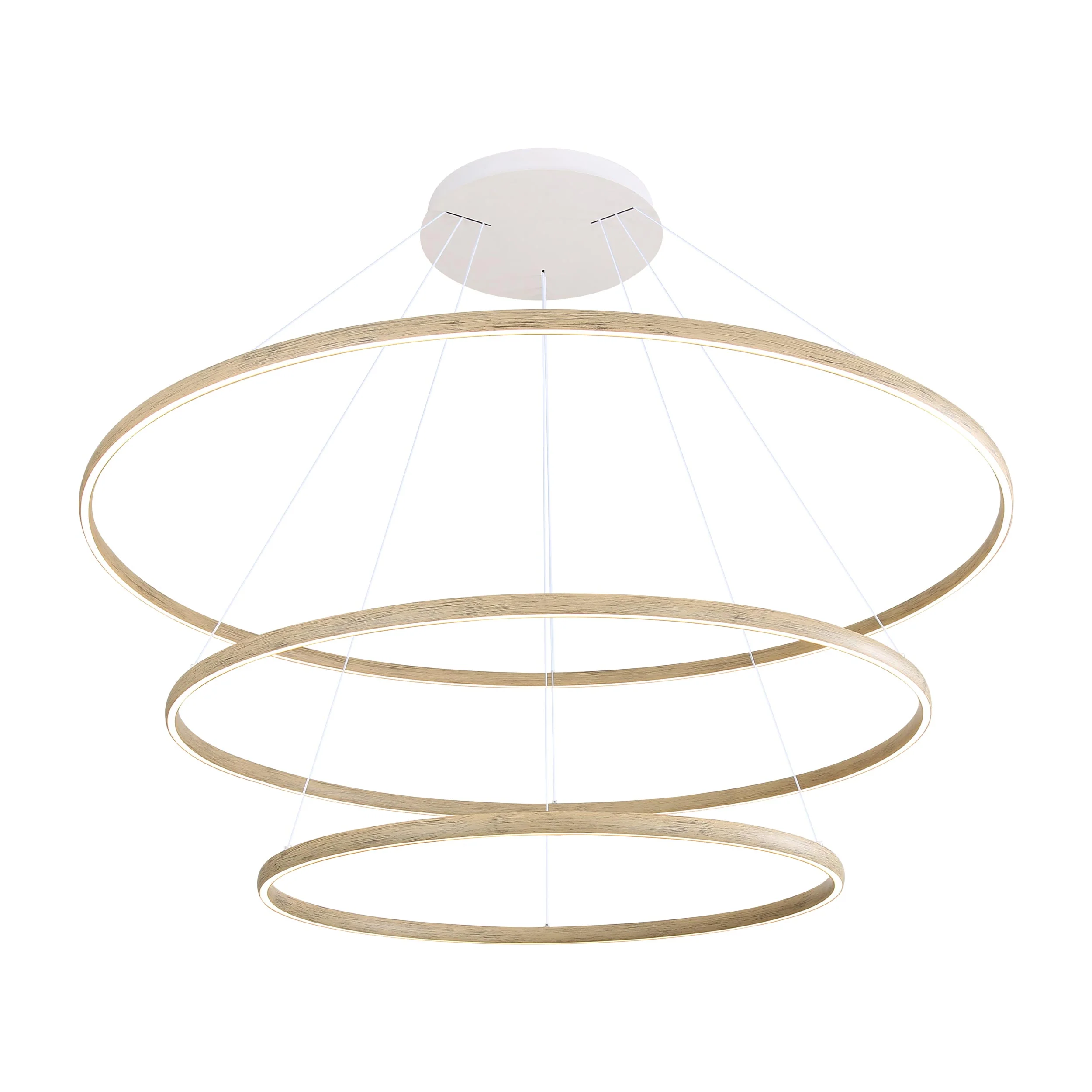 Golden Lighting Veritas Integrated LED 71in 3-tier Chandelier in Driftwood - Image 2