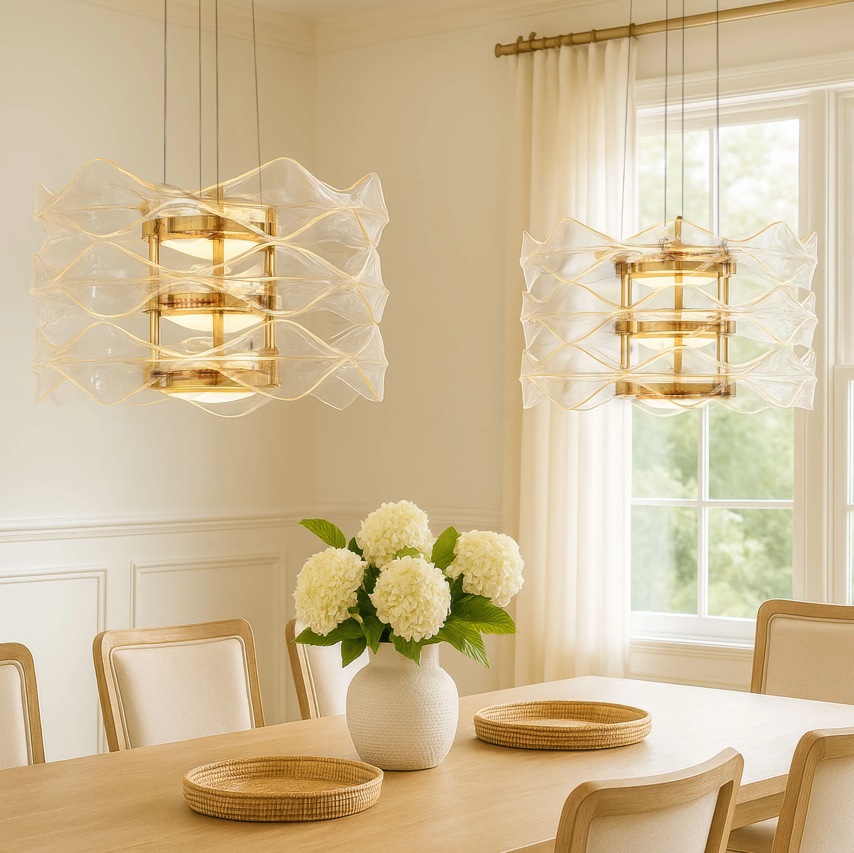Golden Lighting Vetrina Integrated LED 3-tier Pendant in Light Gold - Image 2