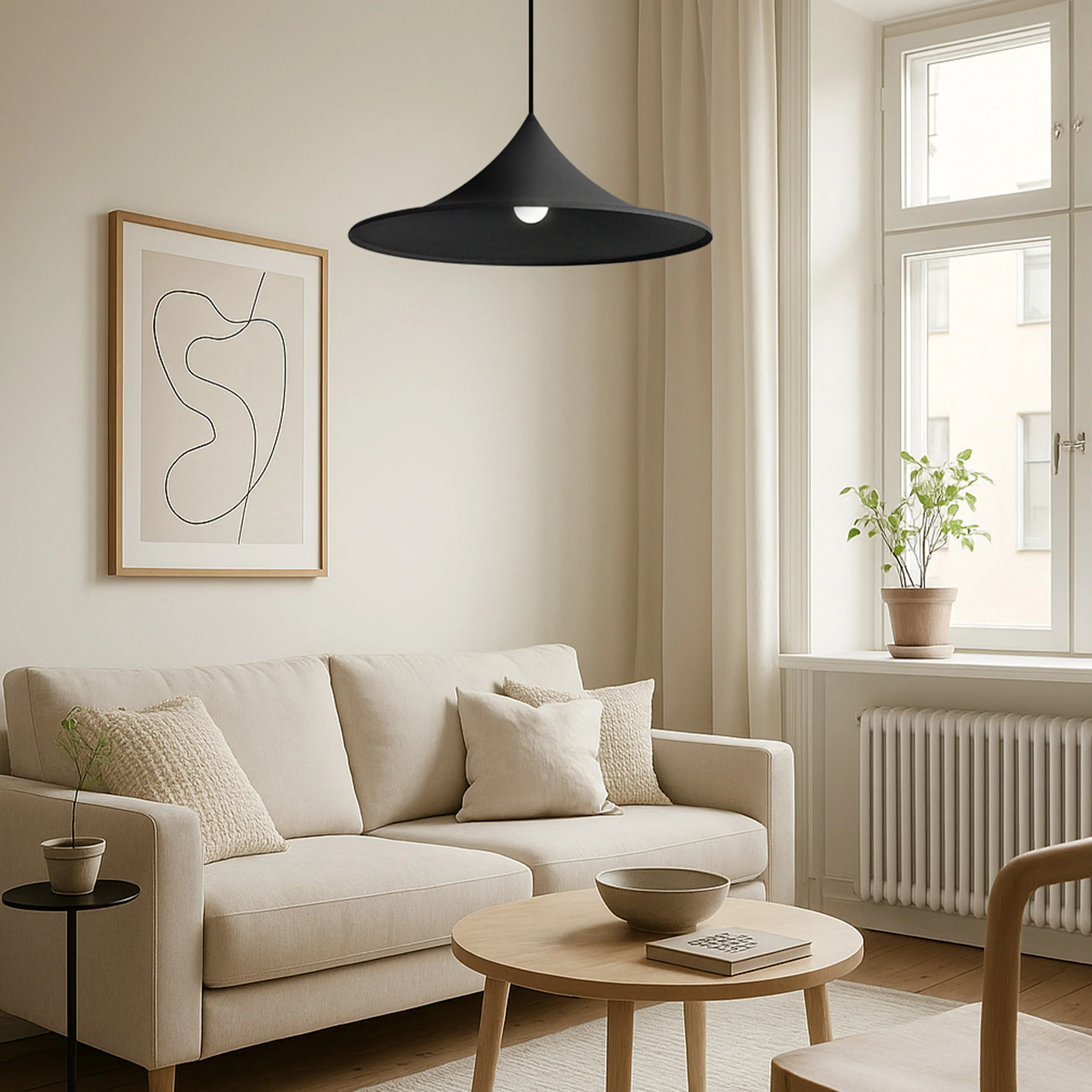 Golden Lighting Vistara 1-light 20in Pendant in Sand Black - Image 2