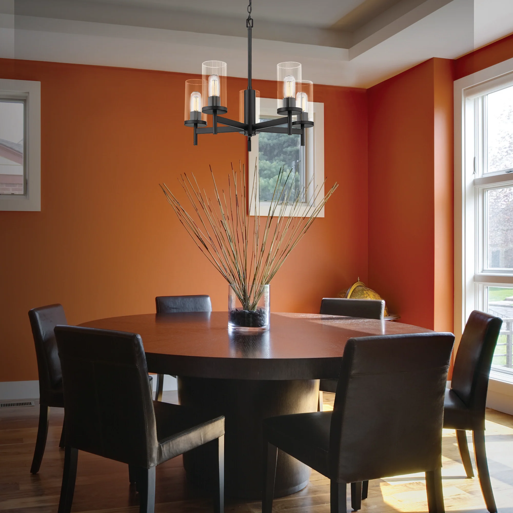Golden Lighting Winslett 5-light Chandelier in Matte Black - Image 2