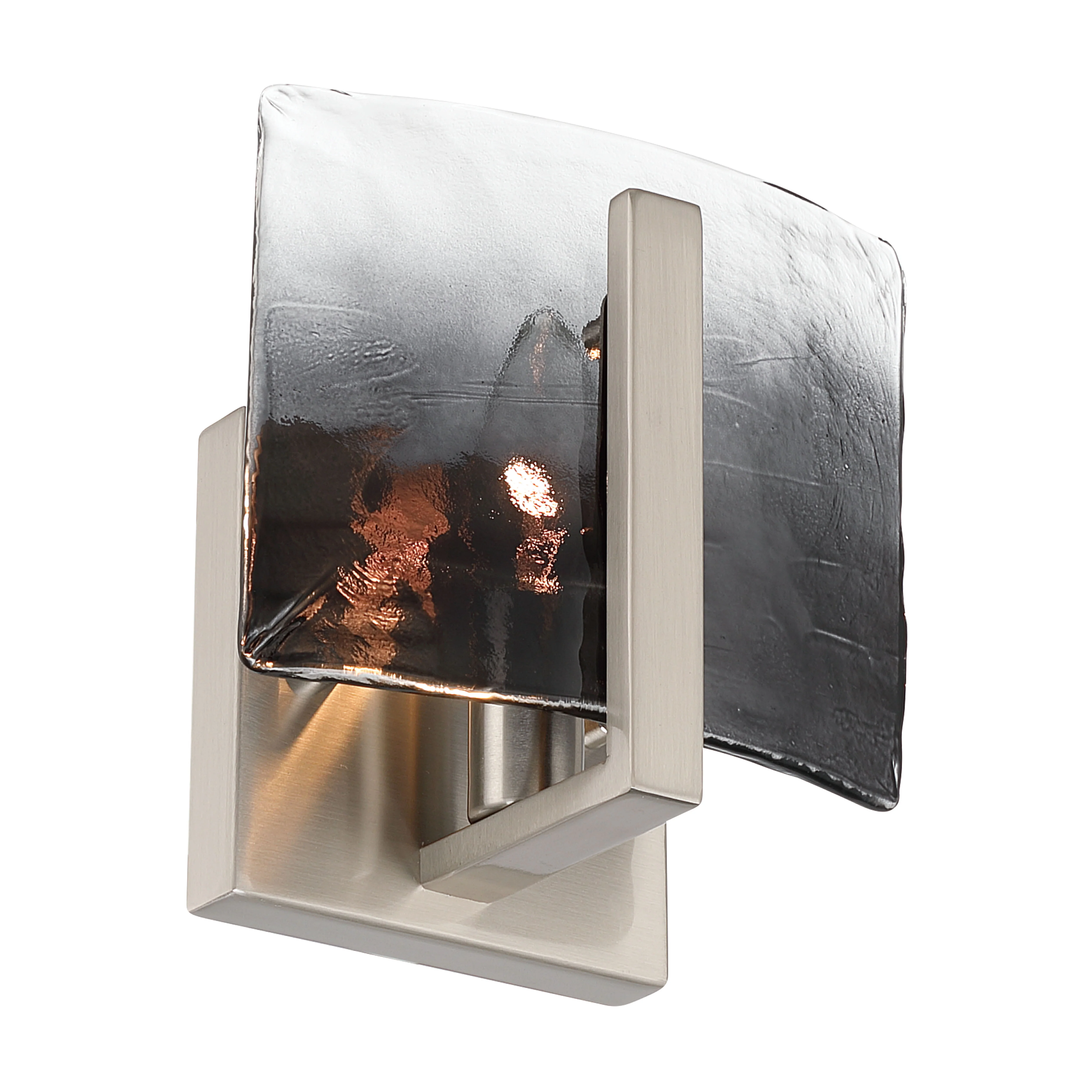 Yep by Golden Lighting Aenon 1-light Wall Sconce in Pewter with Smokey Water Glass