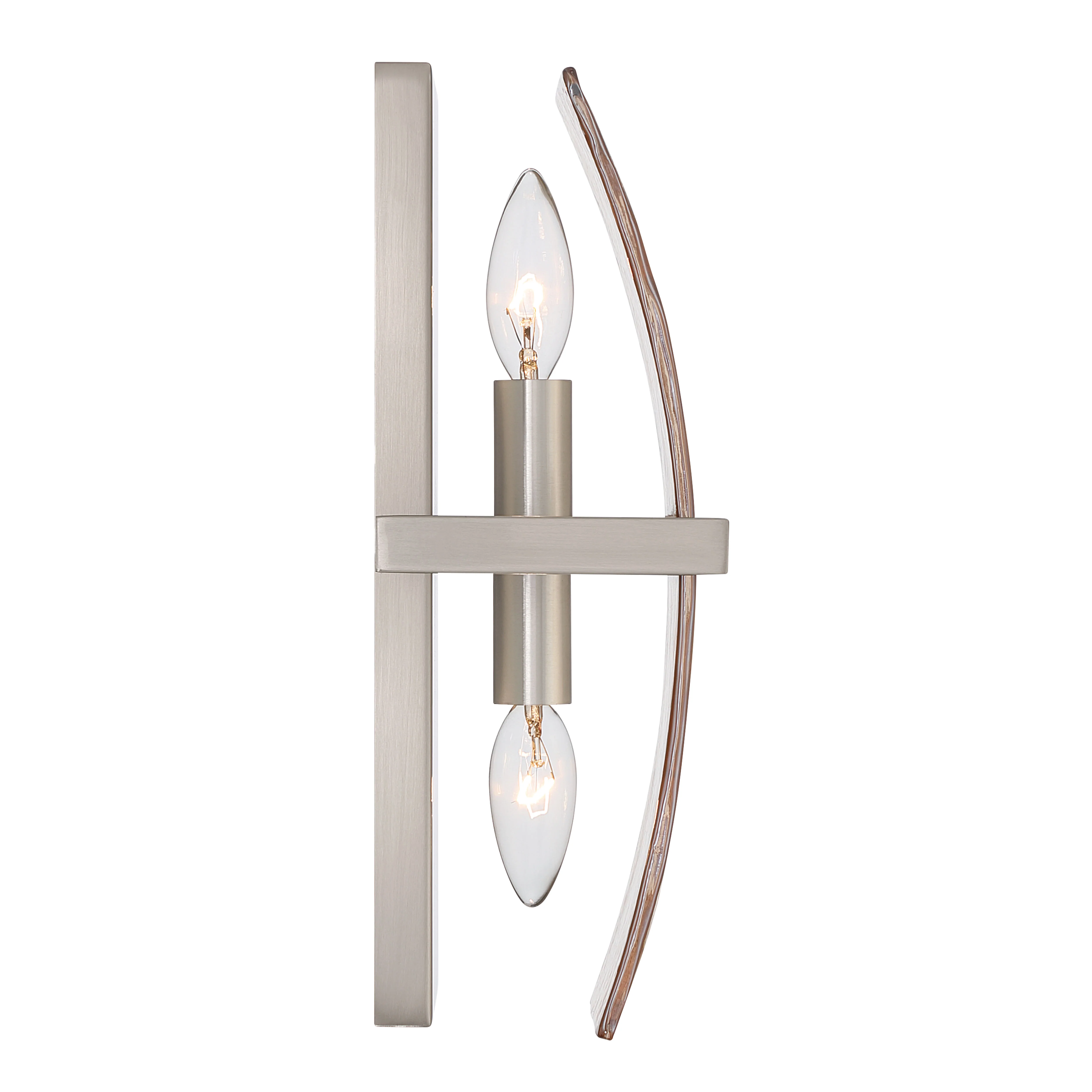 Yep by Golden Lighting Aenon 2-light Wall Sconce in Pewter with Amber Water Glass - Image 2