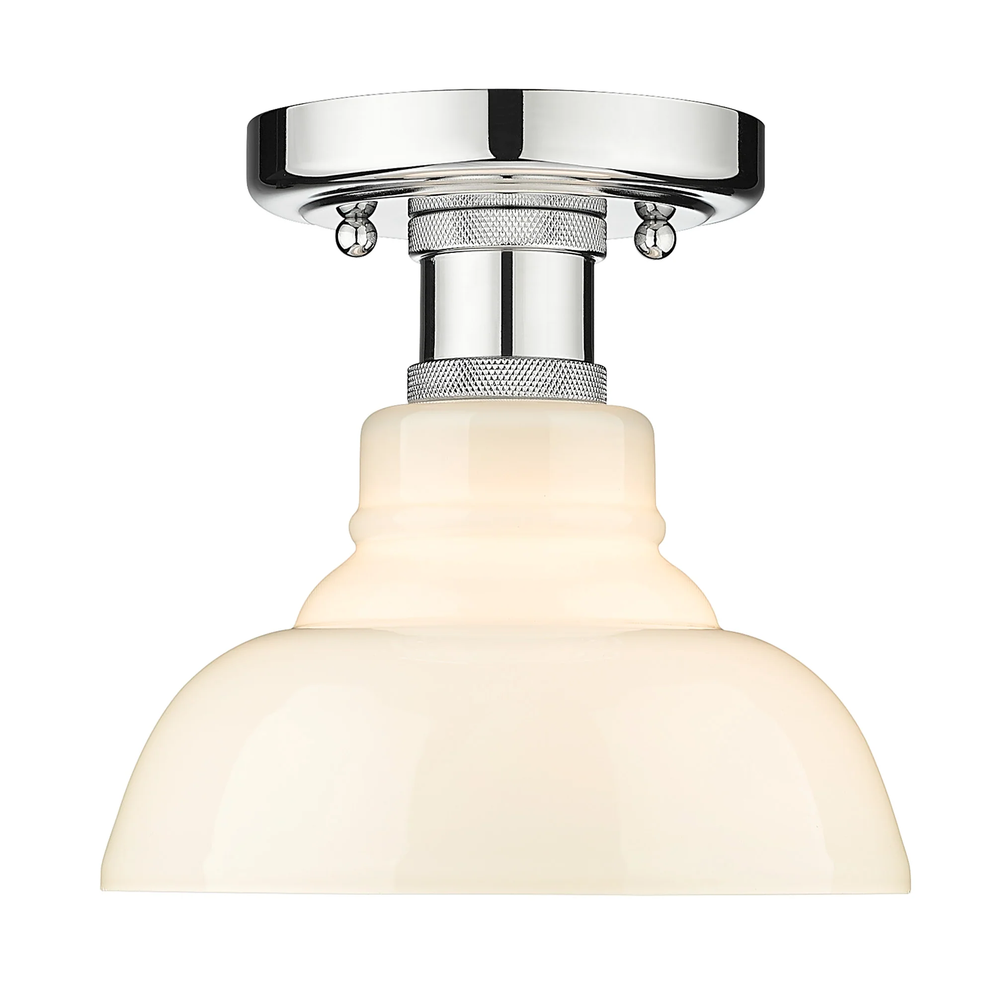 Yep by Golden Lighting Carver 1-light Flush Mount in Chrome - Image 2