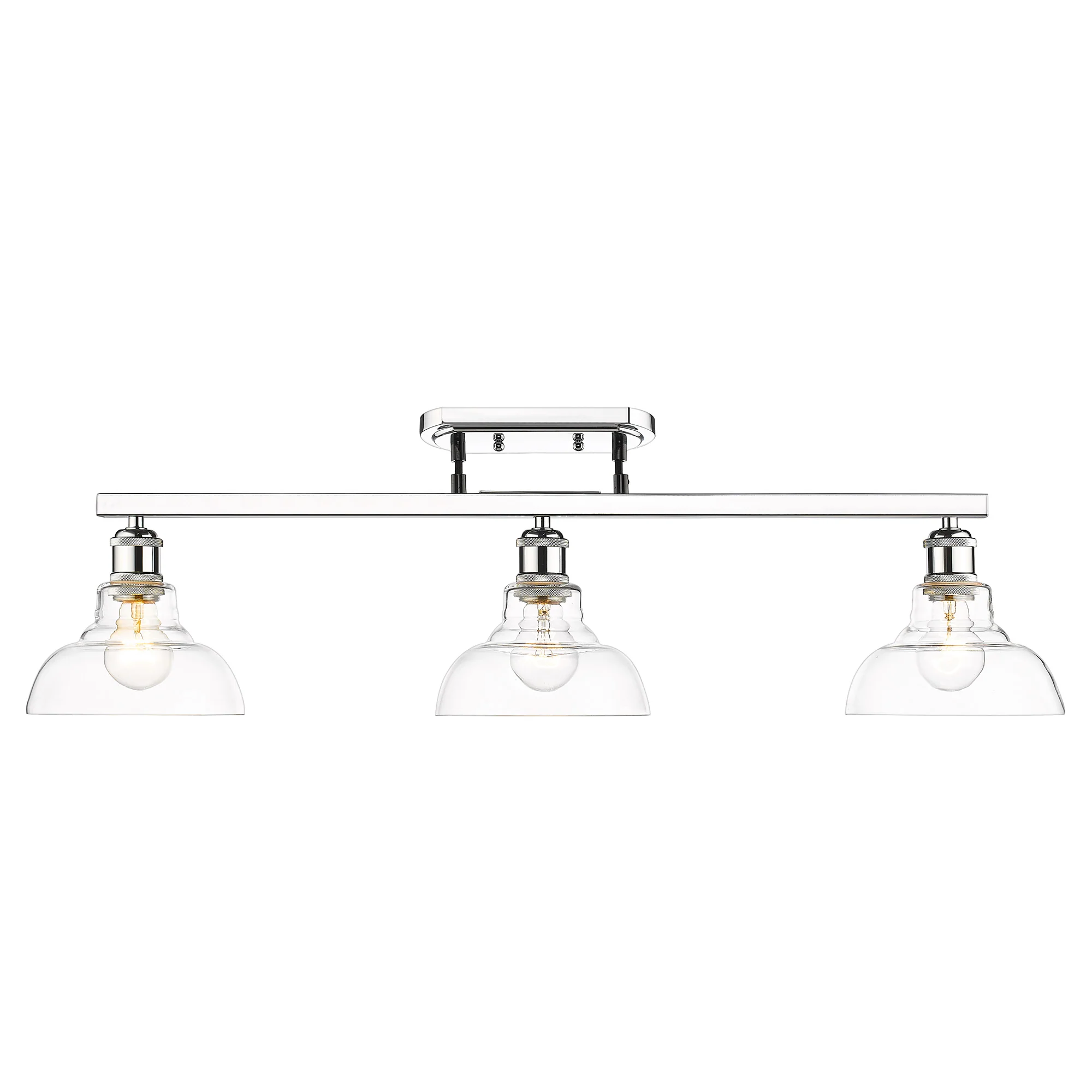 Yep by Golden Lighting Carver 3-light Semi-Flush Mount in Chrome - Image 2