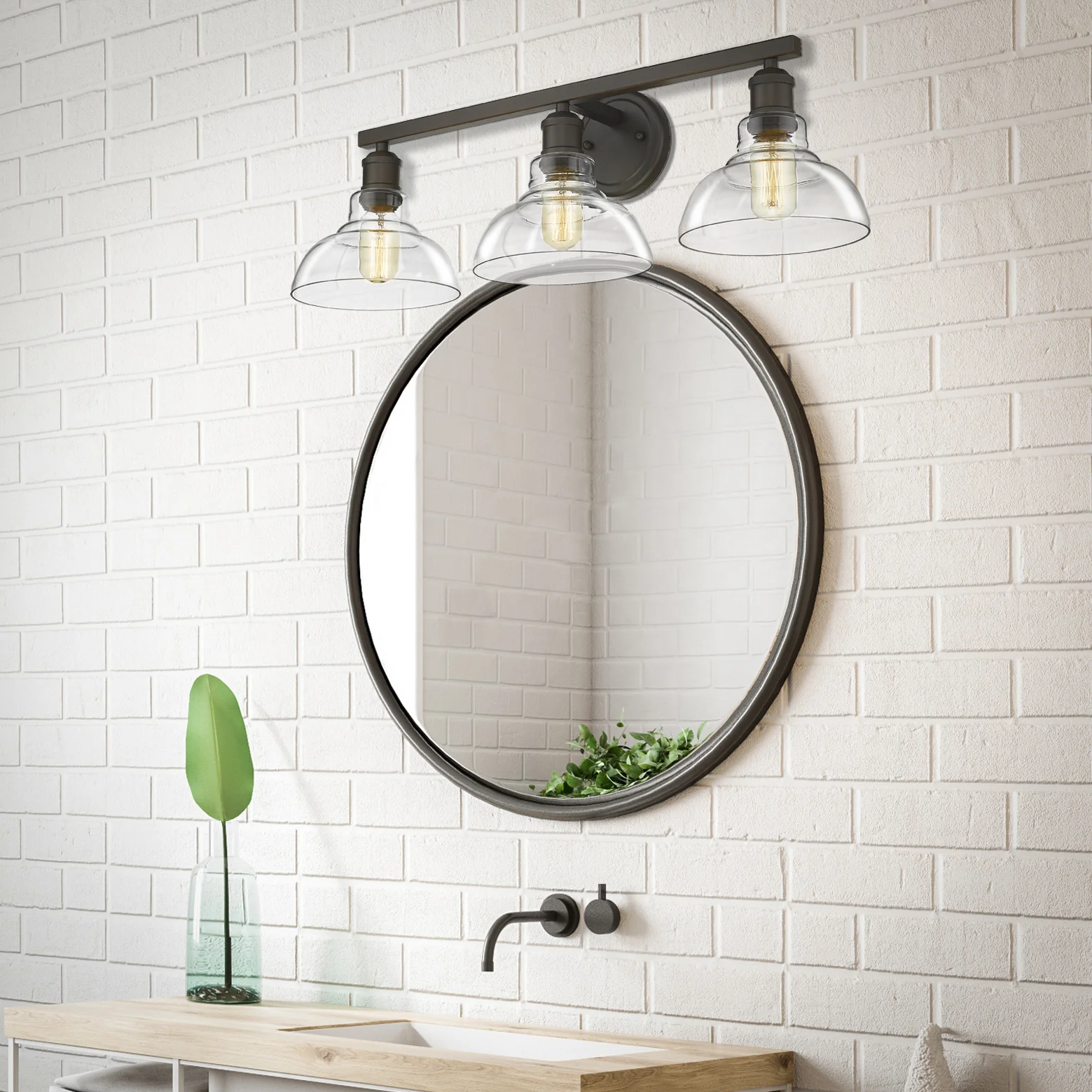 Yep by Golden Lighting Carver 3-light Vanity in Rubbed Bronze - Image 2