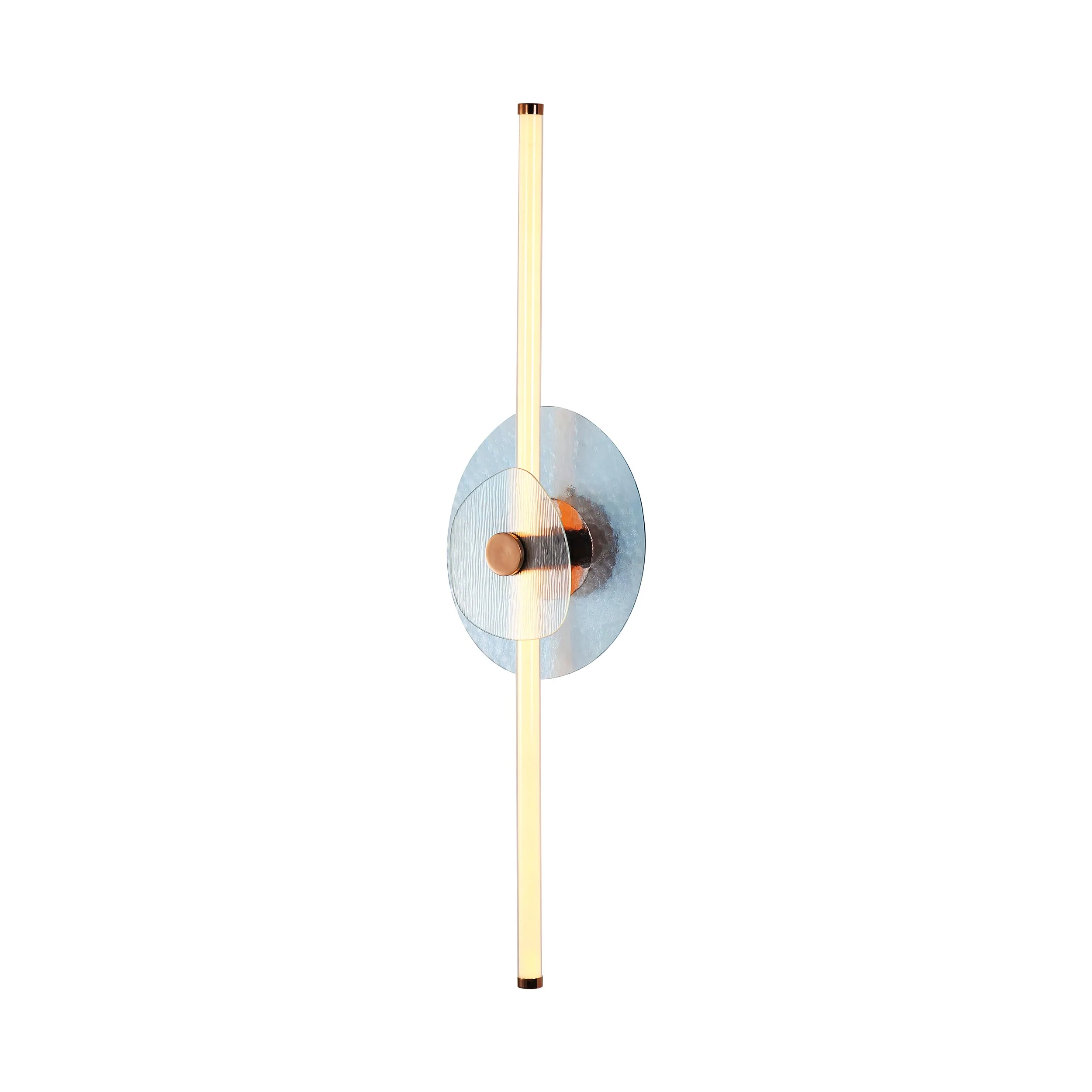 Yep by Golden Lighting Colorella LED Wall Sconce in Rose Gold with Blue and Clear Glass - Image 2