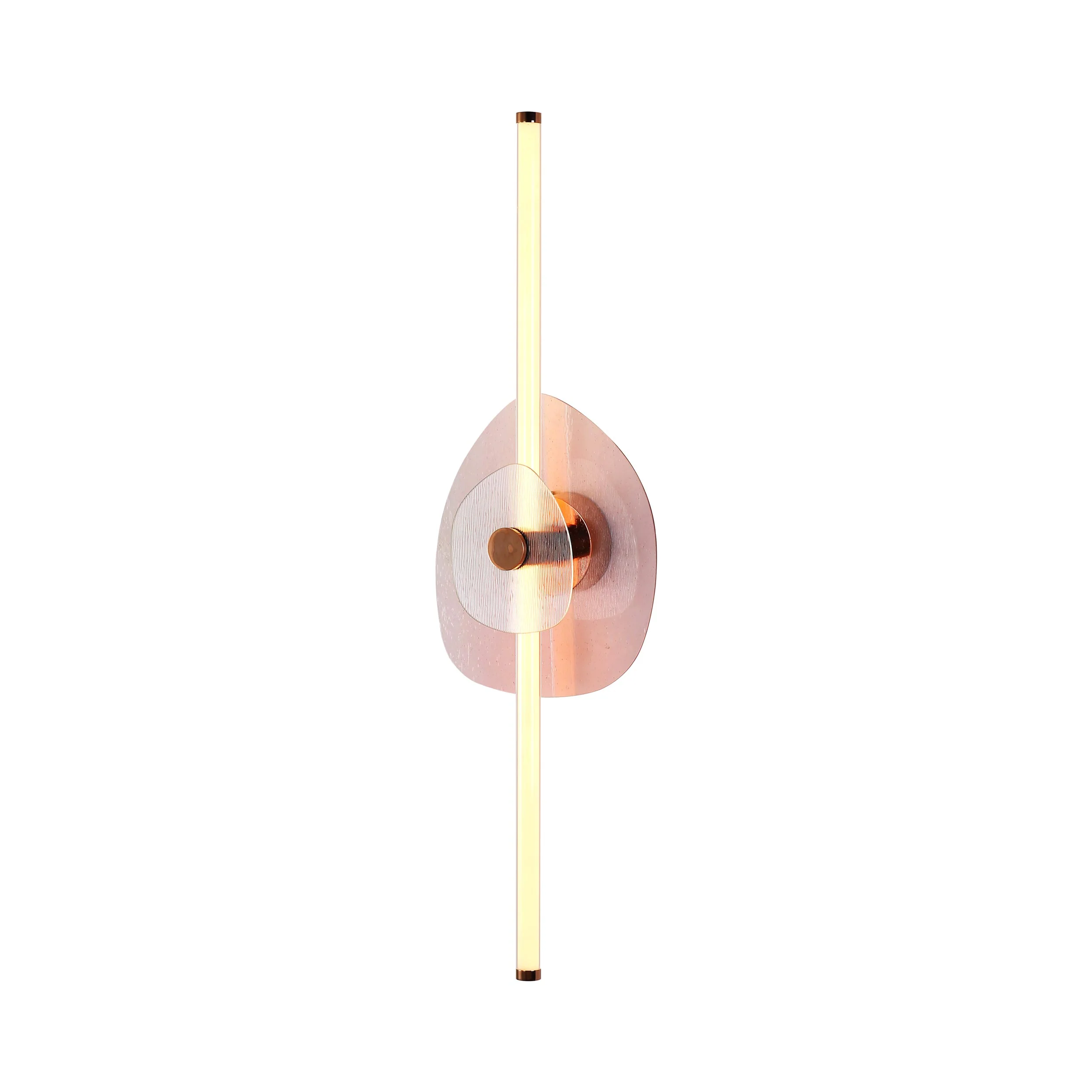 Yep by Golden Lighting Colorella LED Wall Sconce in Rose Gold with Pink and Clear Glass - Image 2