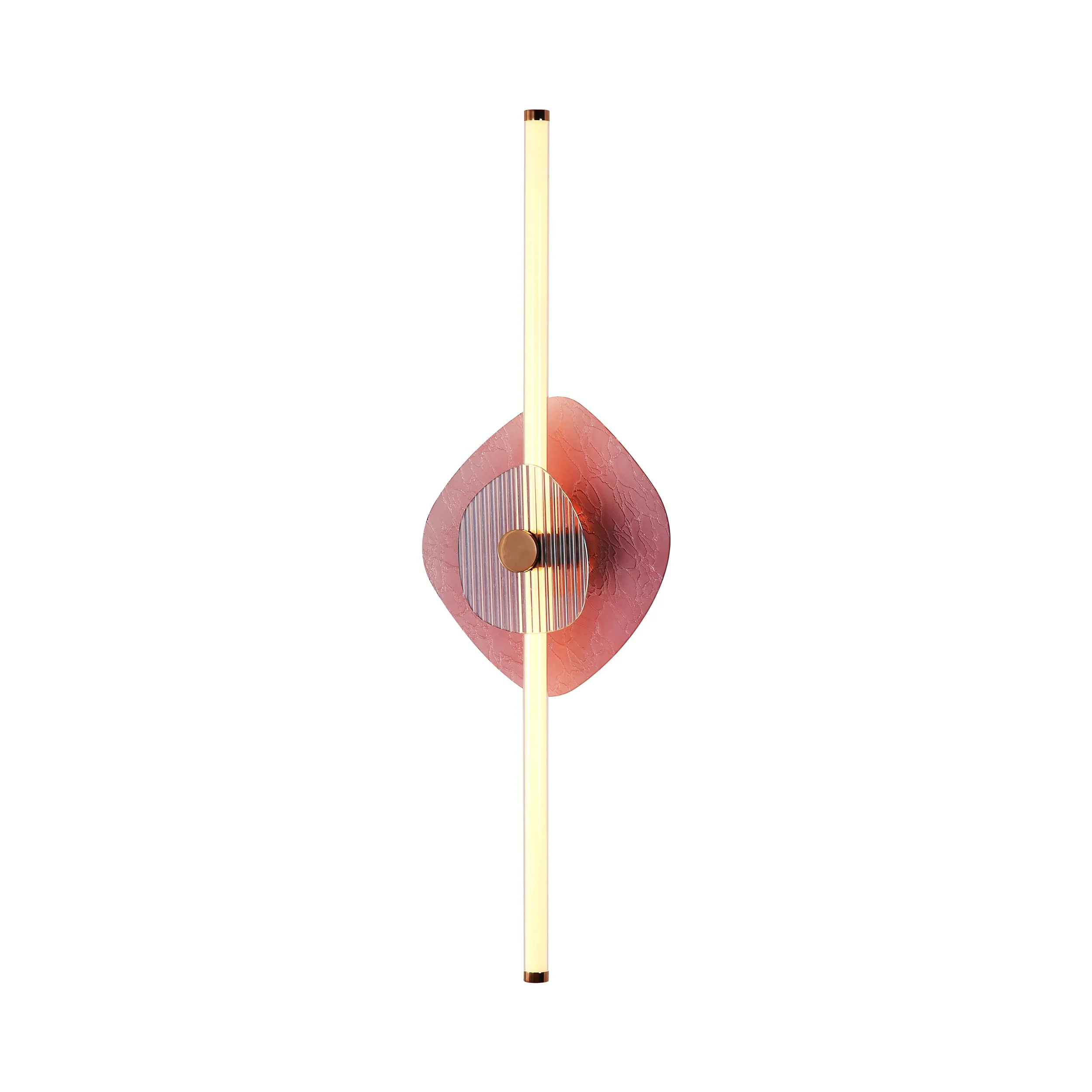 Yep by Golden Lighting Colorella LED Wall Sconce in Rose Gold with Purple and Blue Glass - Image 2