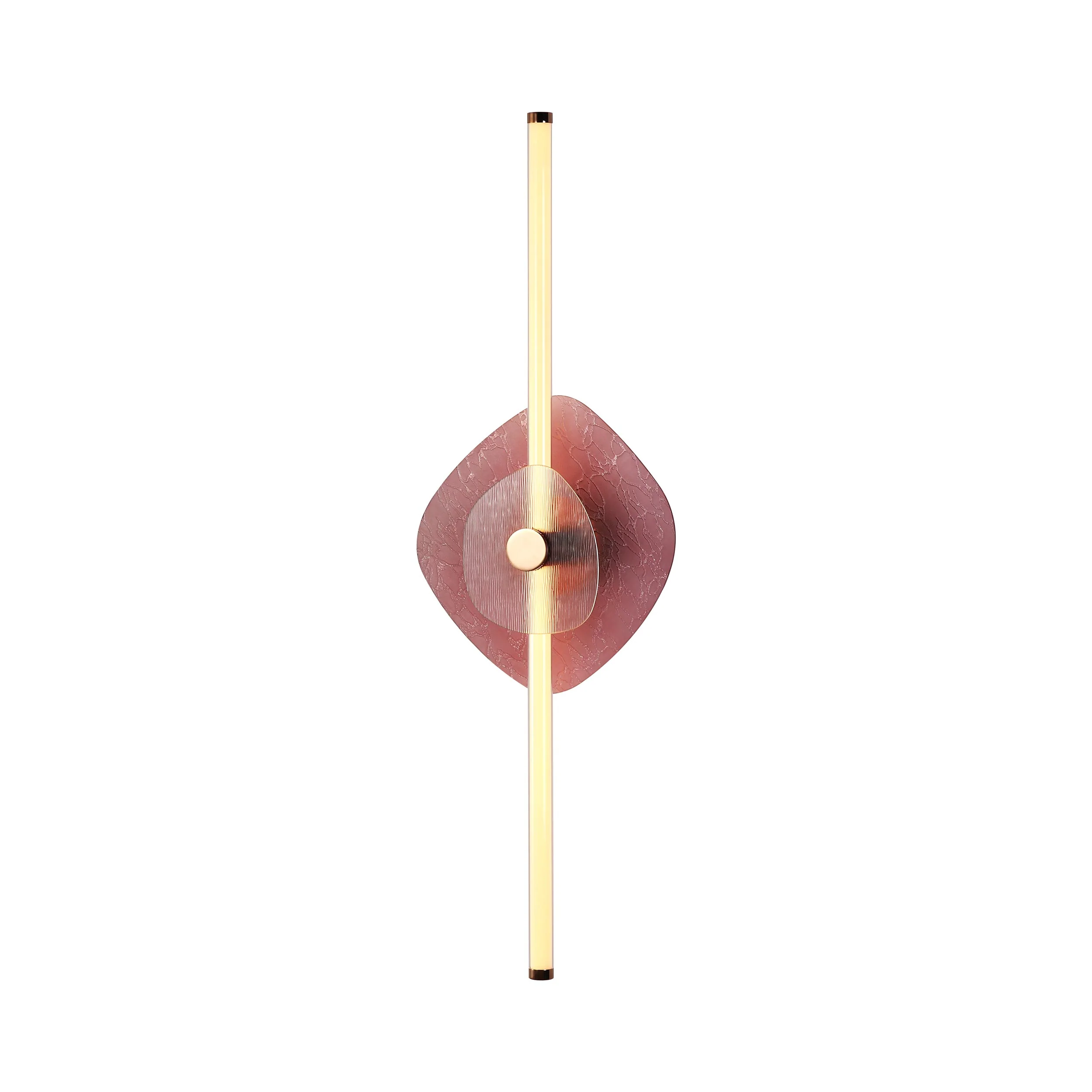 Yep by Golden Lighting Colorella LED Wall Sconce in Rose Gold with Purple and Clear Glass - Image 2